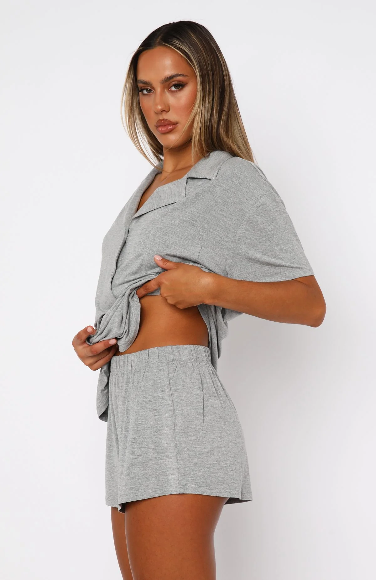 Dreamscape Pyjama Set Grey Marle - Image 4