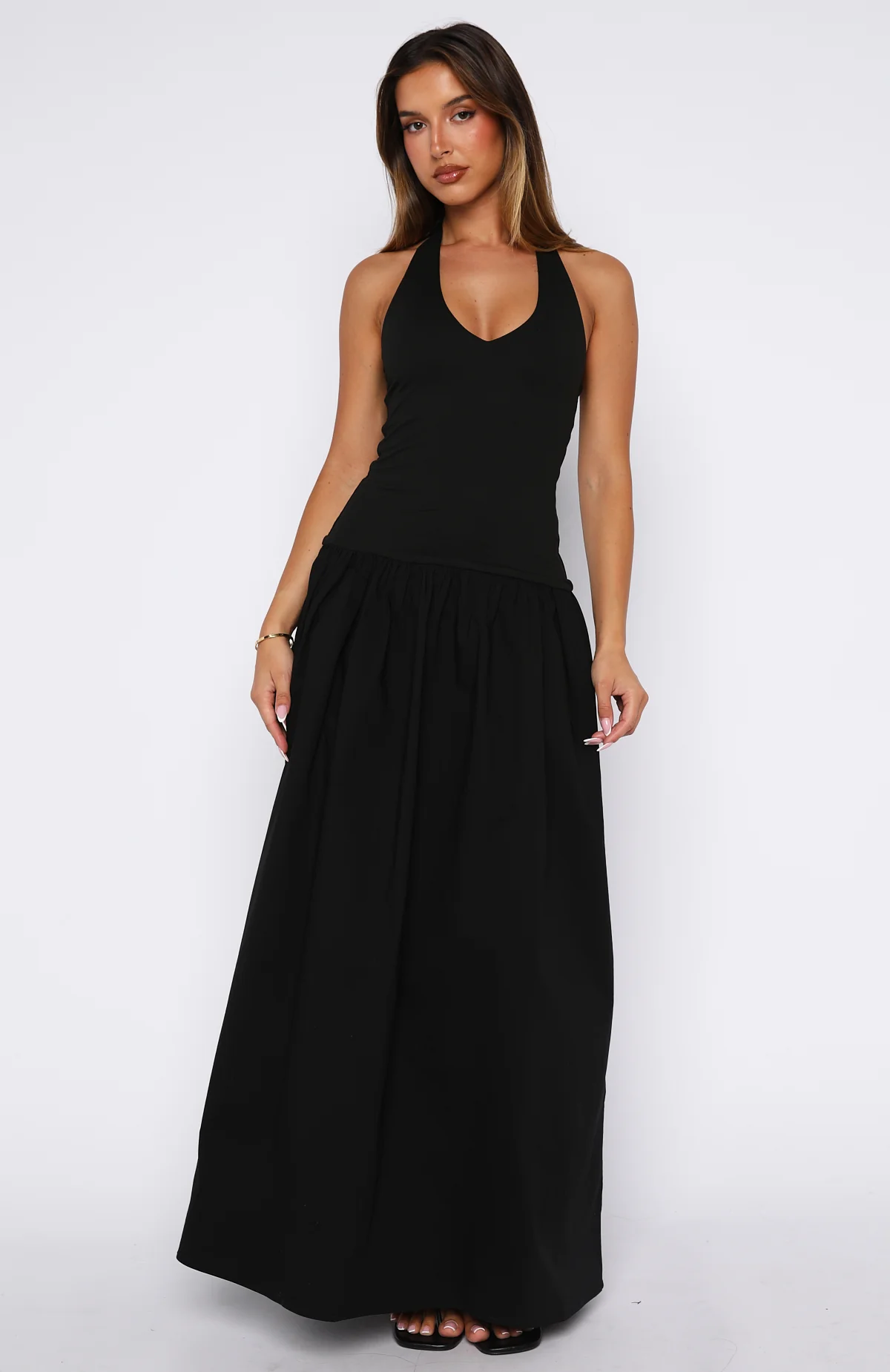 Dreamtime Halter Maxi Dress Black - Image 2