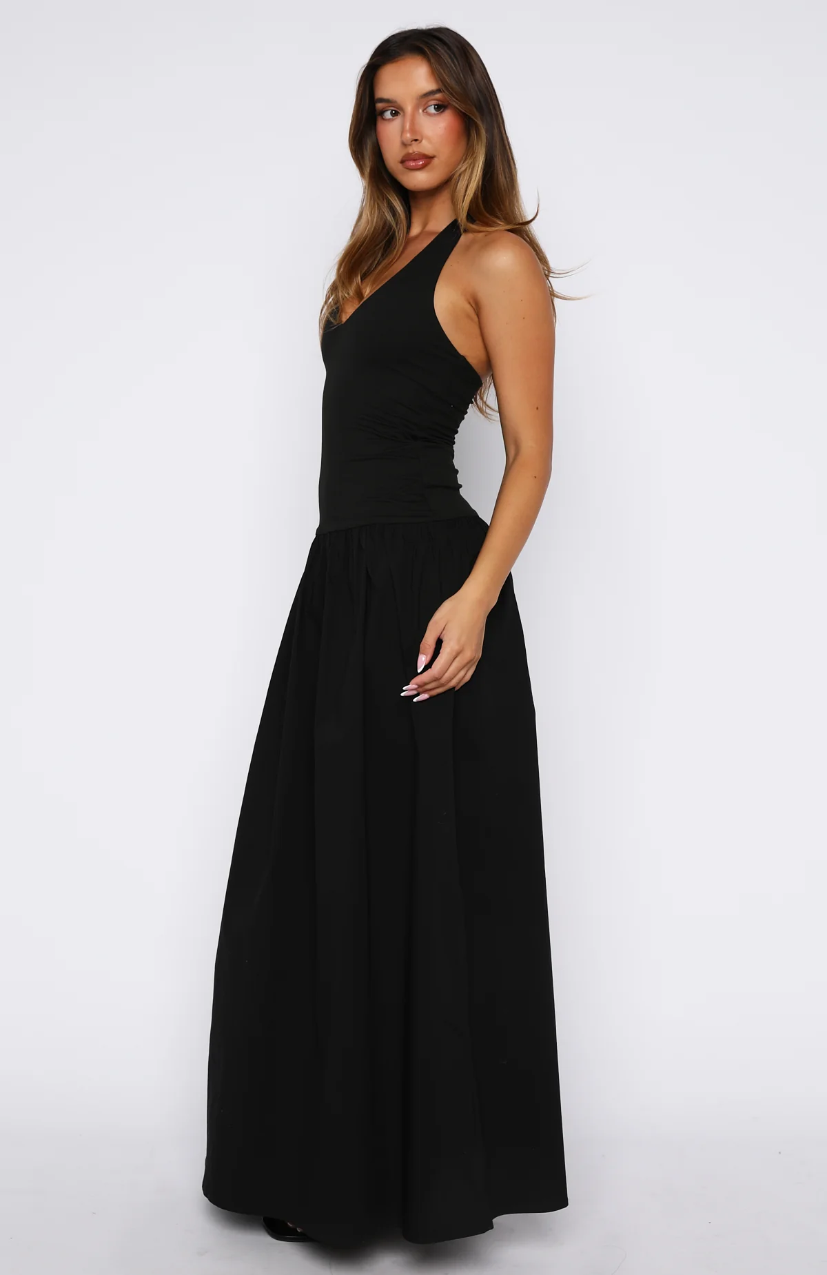 Dreamtime Halter Maxi Dress Black - Image 3