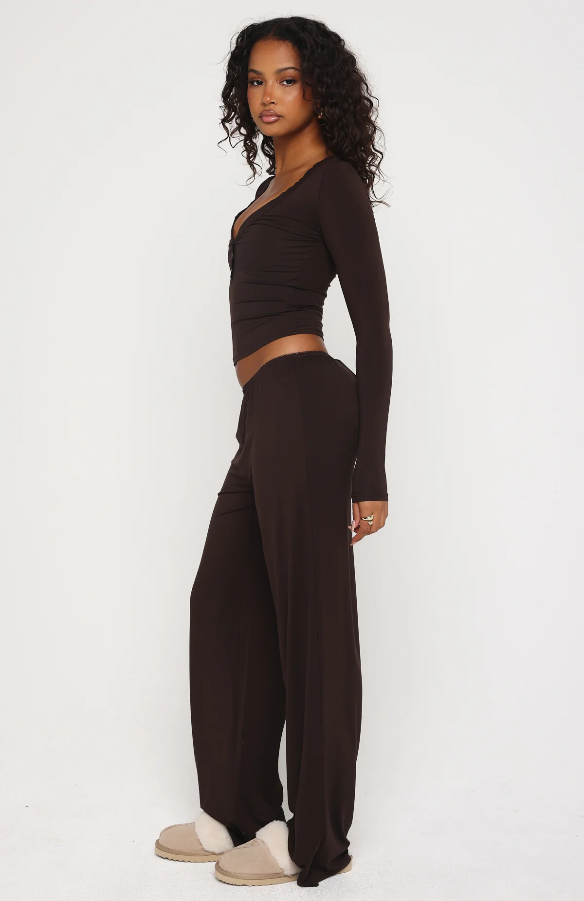 Dreamy Pyjama Pants Chocolate - Image 3