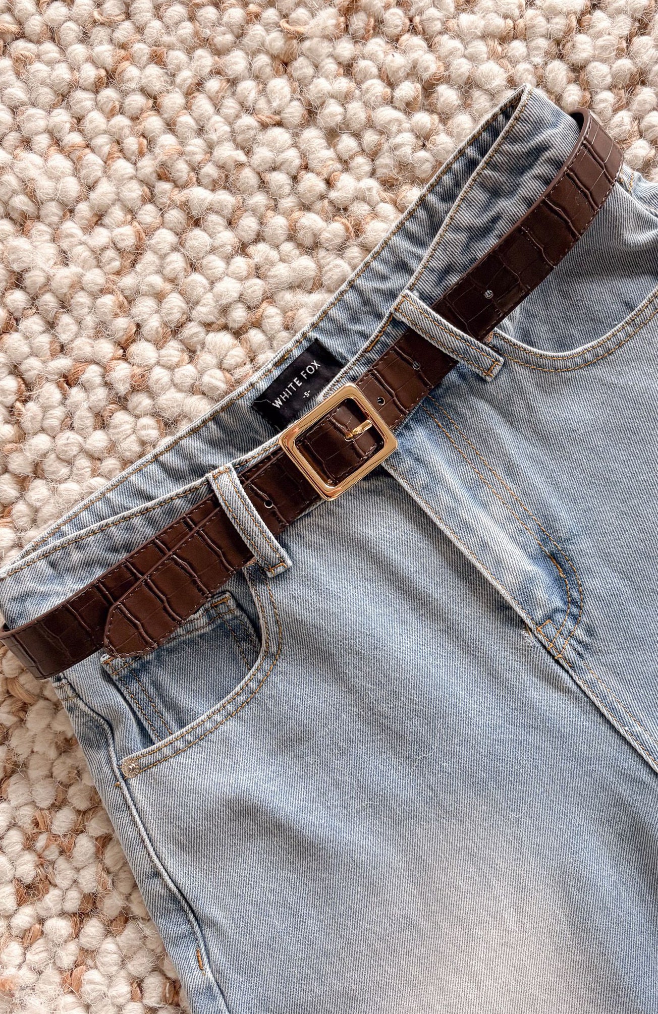 Elvio Belt Chocolate Croc - Image 3