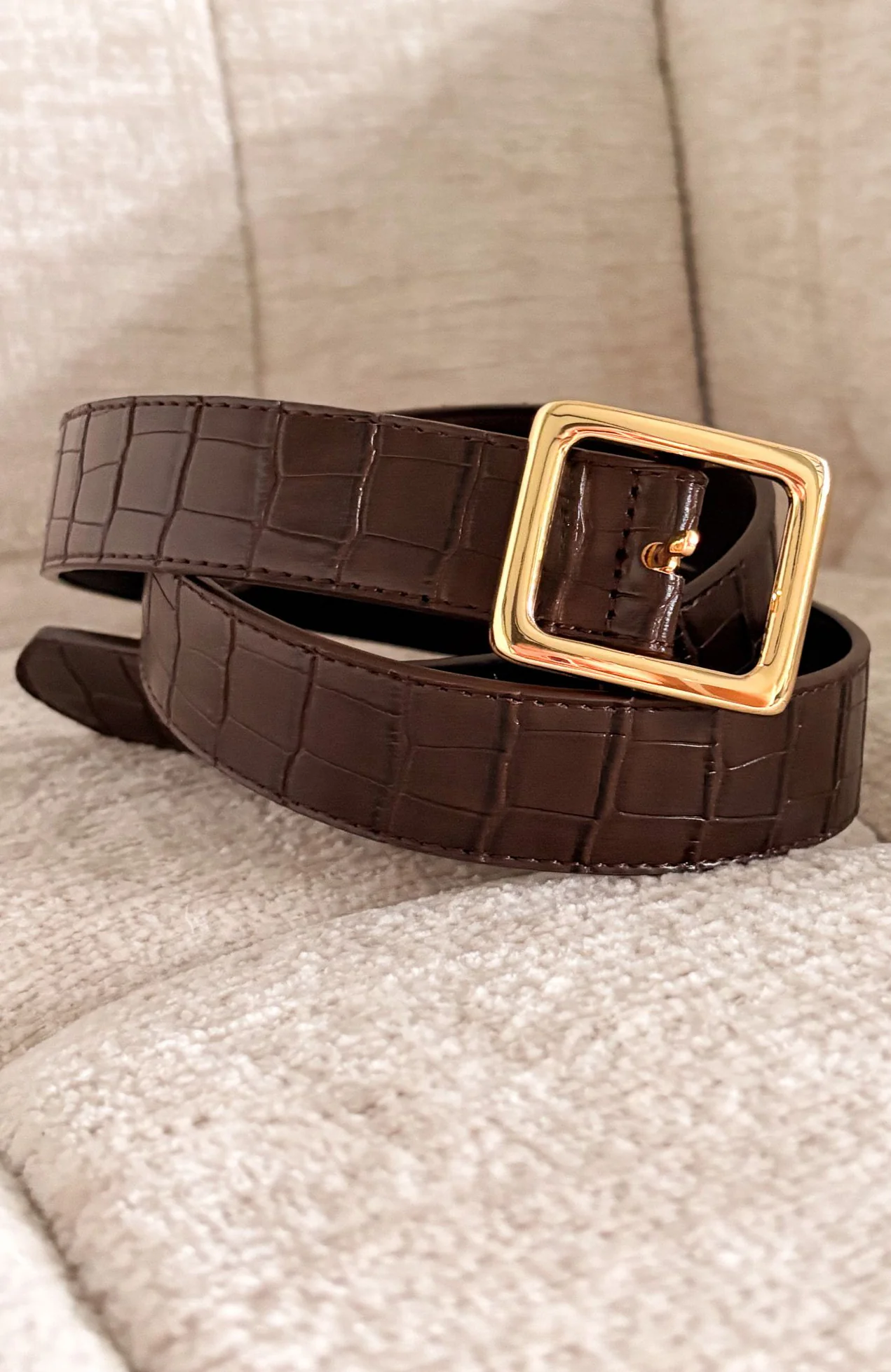 Elvio Belt Chocolate Croc - Image 4