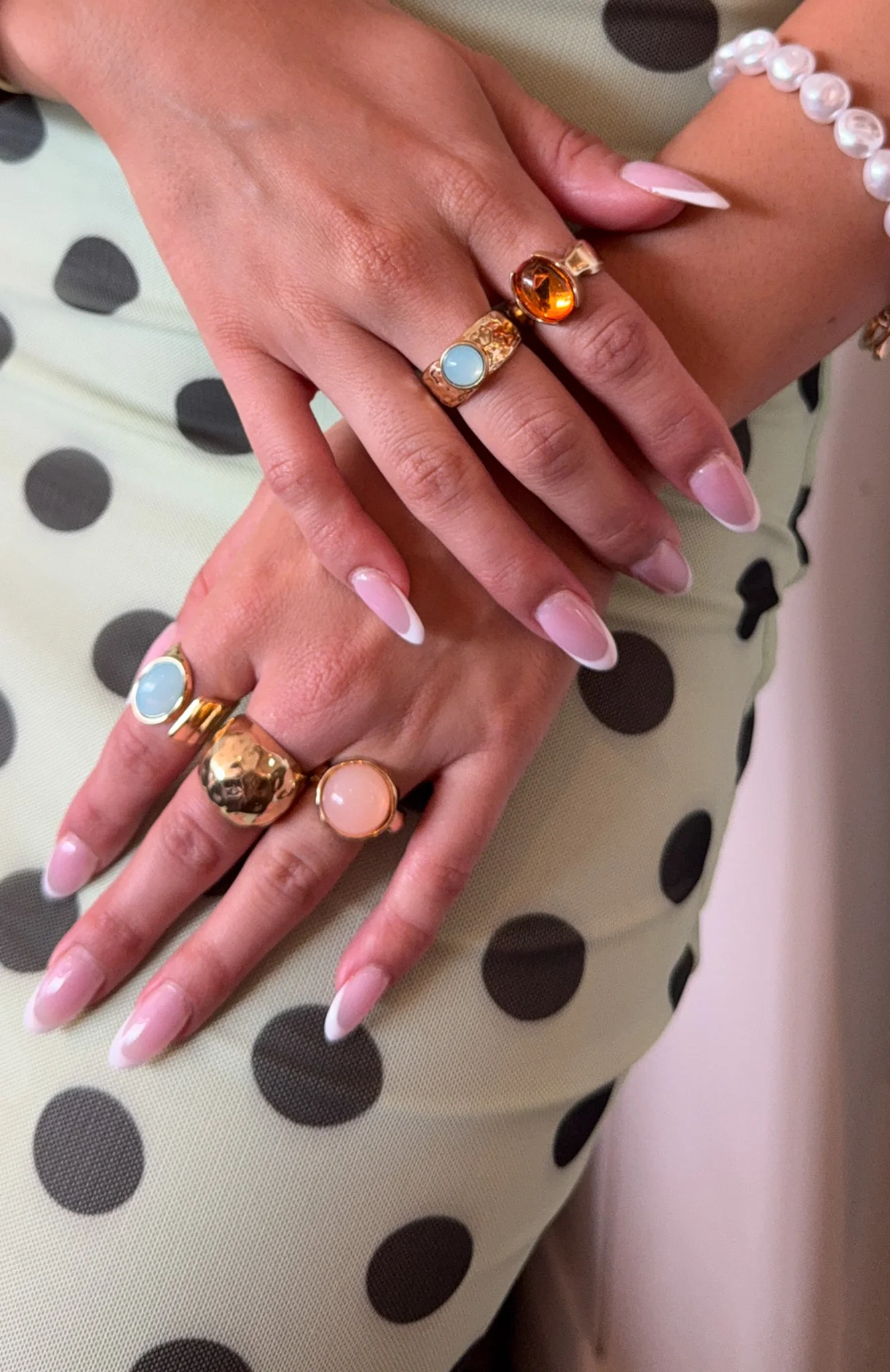 Emely Ring Set Gold/Multi