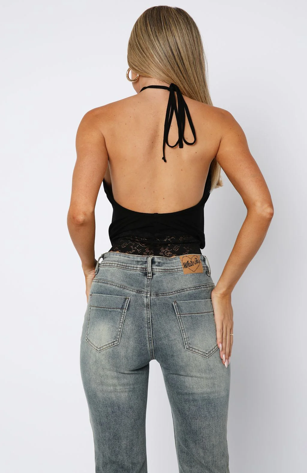 Endless Moment Cinched Waist Halter Top Black - Image 5