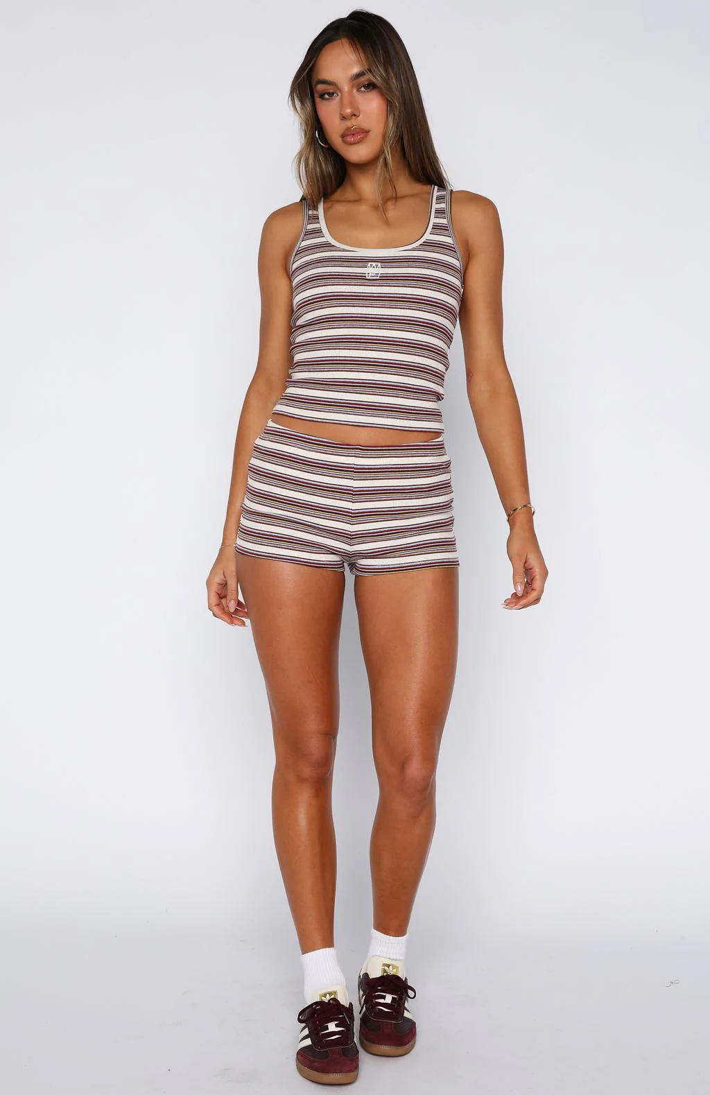 Escape Mode Booty Shorts Maple Bloom Stripe - Image 5