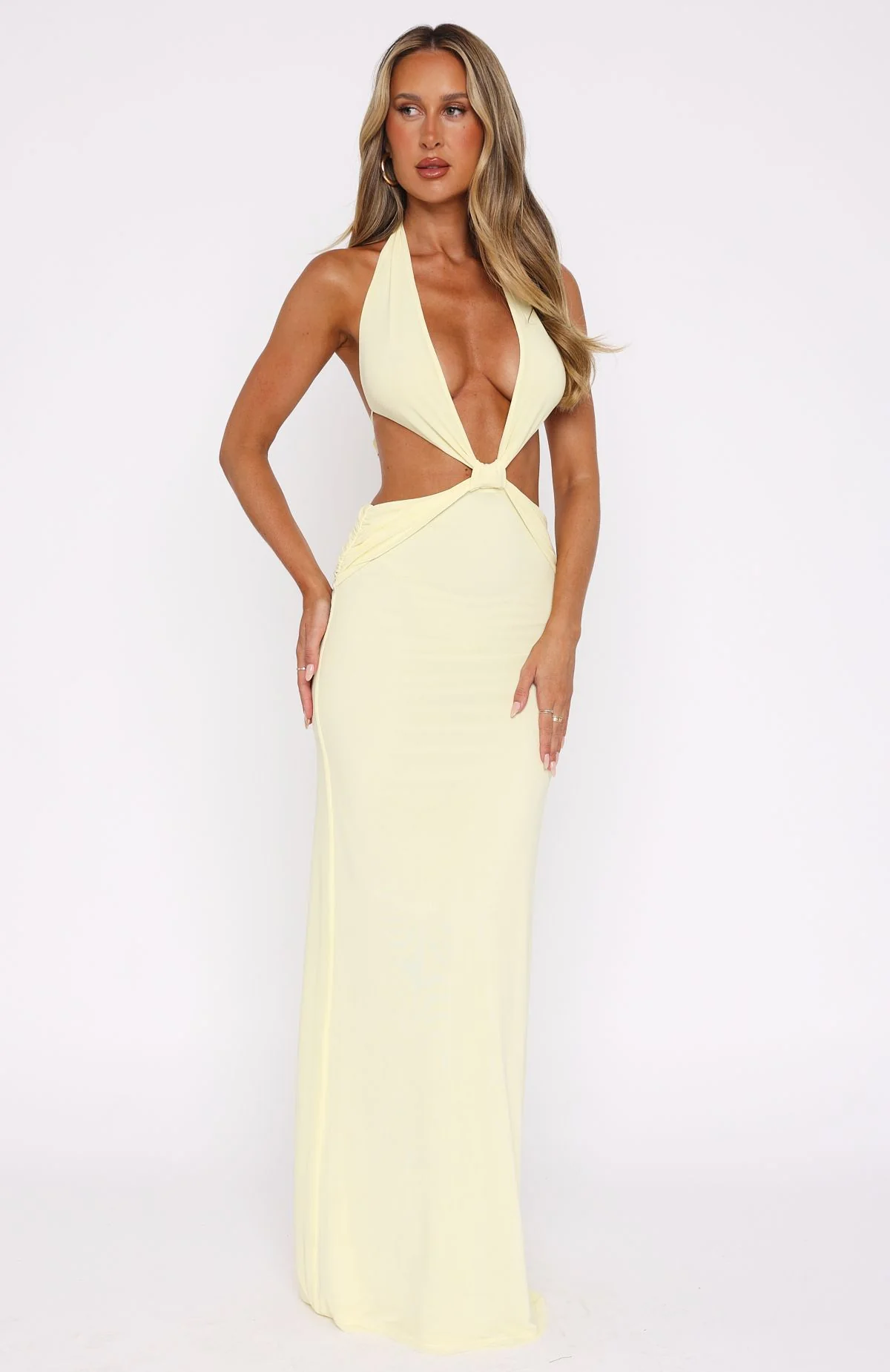 Everybody's Watching Maxi Dress Lemon - Image 2