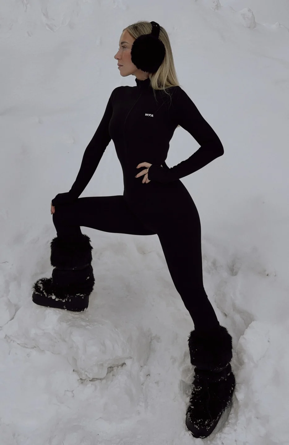Exceed Long Sleeve Jumpsuit Black - Image 7