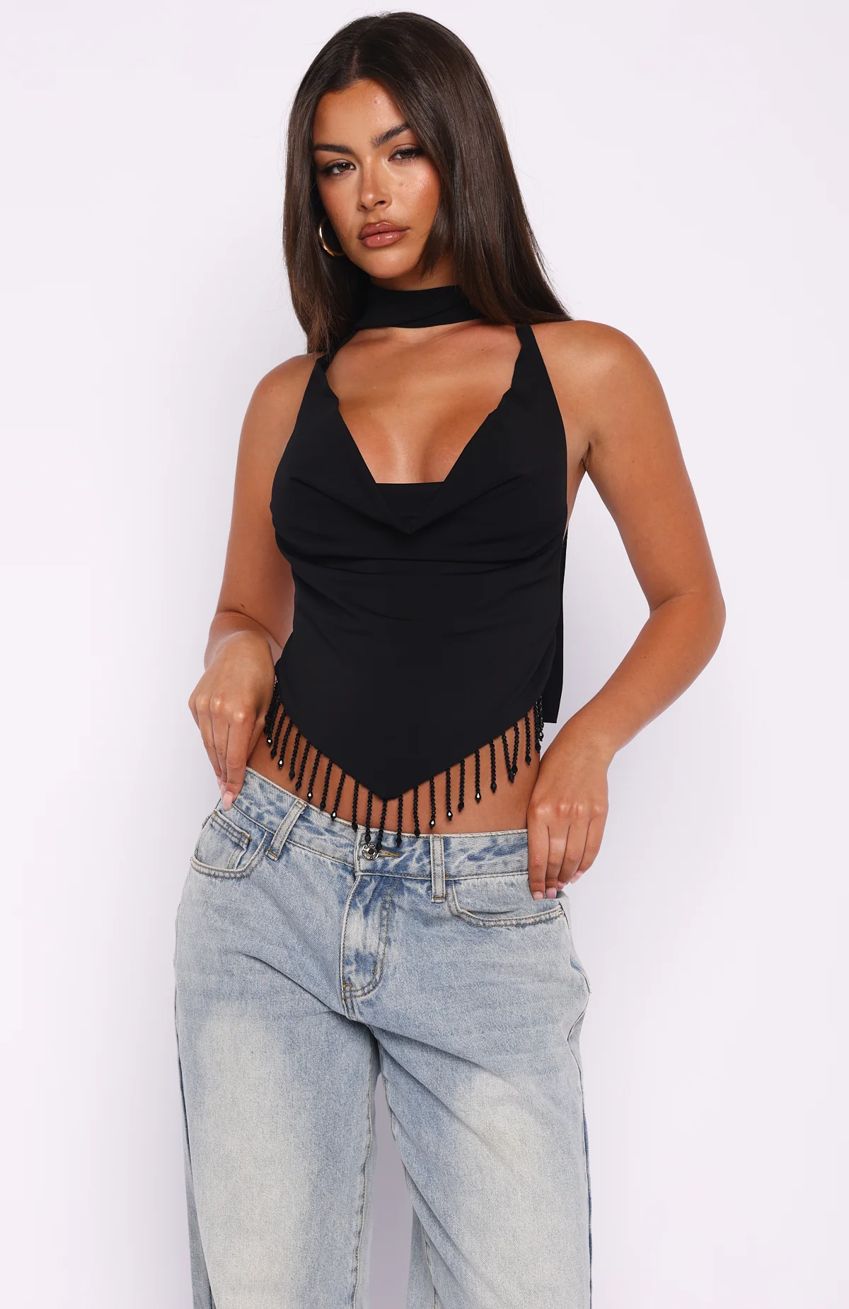Eyes For You Halter Top Black - Image 2