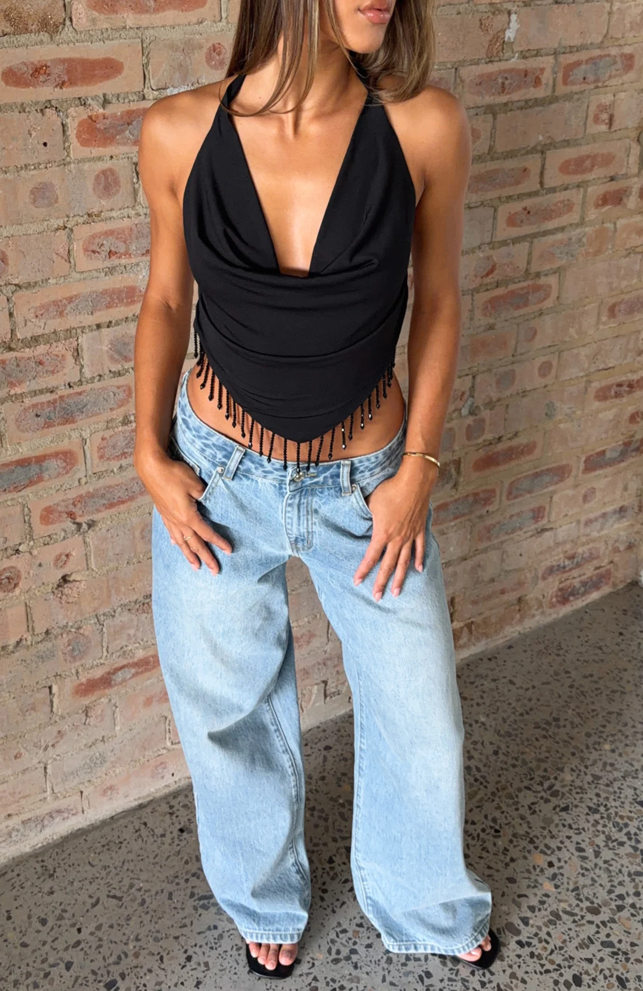 Eyes For You Halter Top Black - Image 6