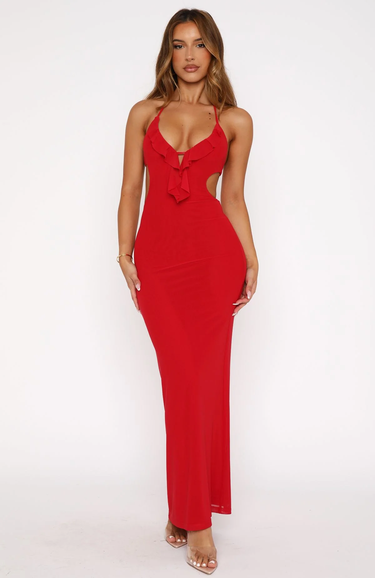 Eyes On Her Maxi Dress Red - Image 2