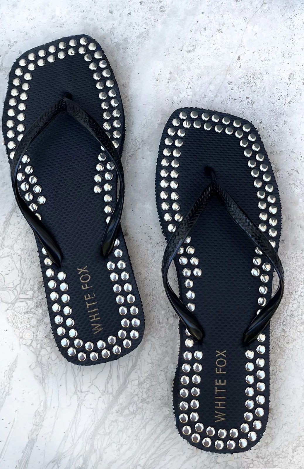 Eyre Studded Thong Sandals Black - Image 6