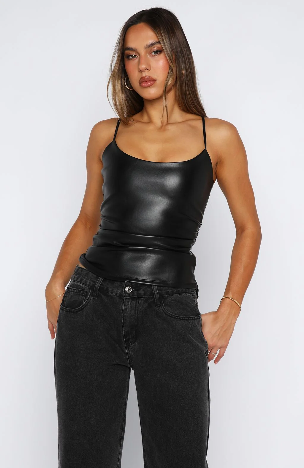 Femme Fatale PU Top Black - Image 2
