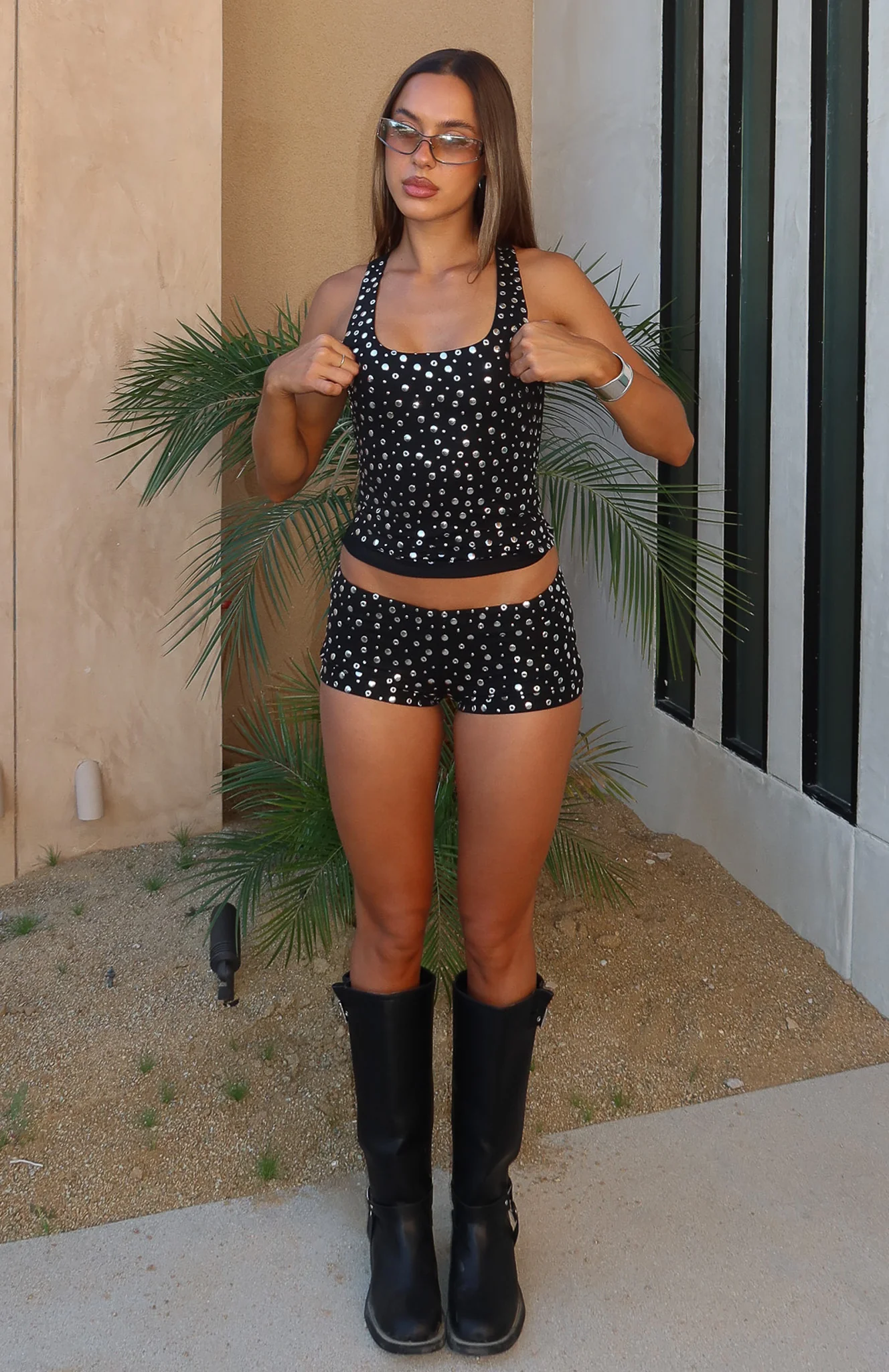 Festival Feels Embellished Shorts Black - Image 6