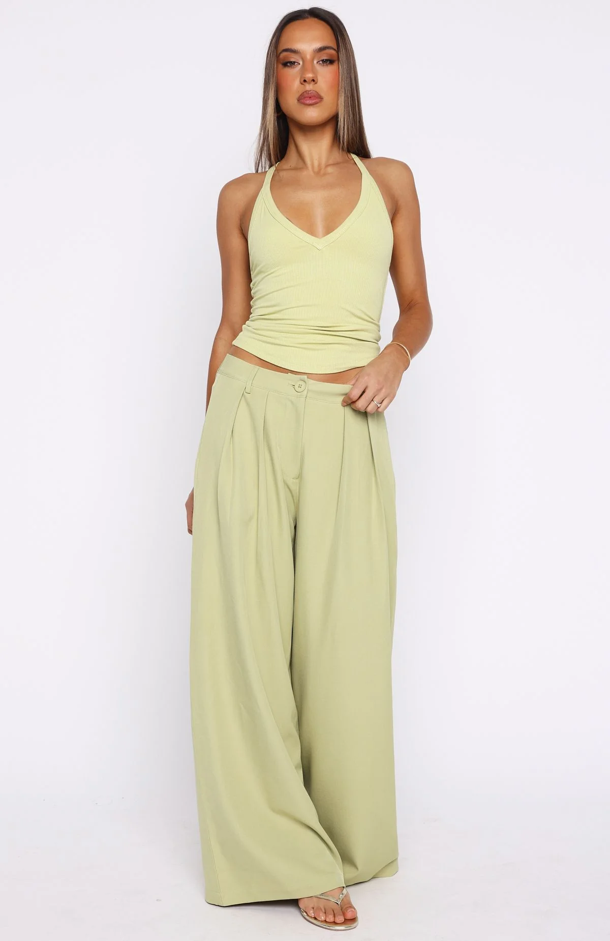Figuring Out Feelings Pants Chartreuse - Image 2