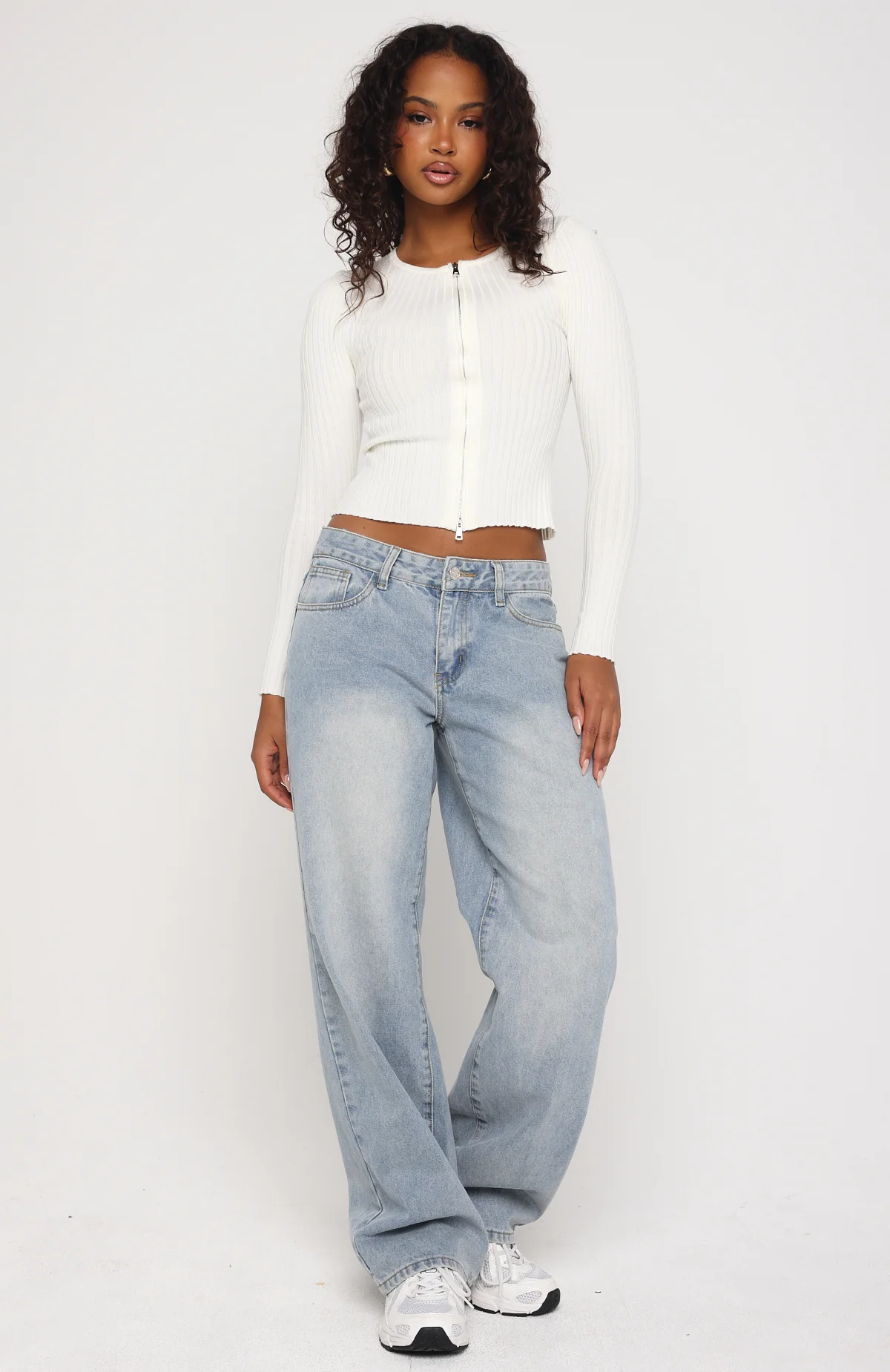 Fine Wine Long Sleeve Knit Top Off White - Image 5