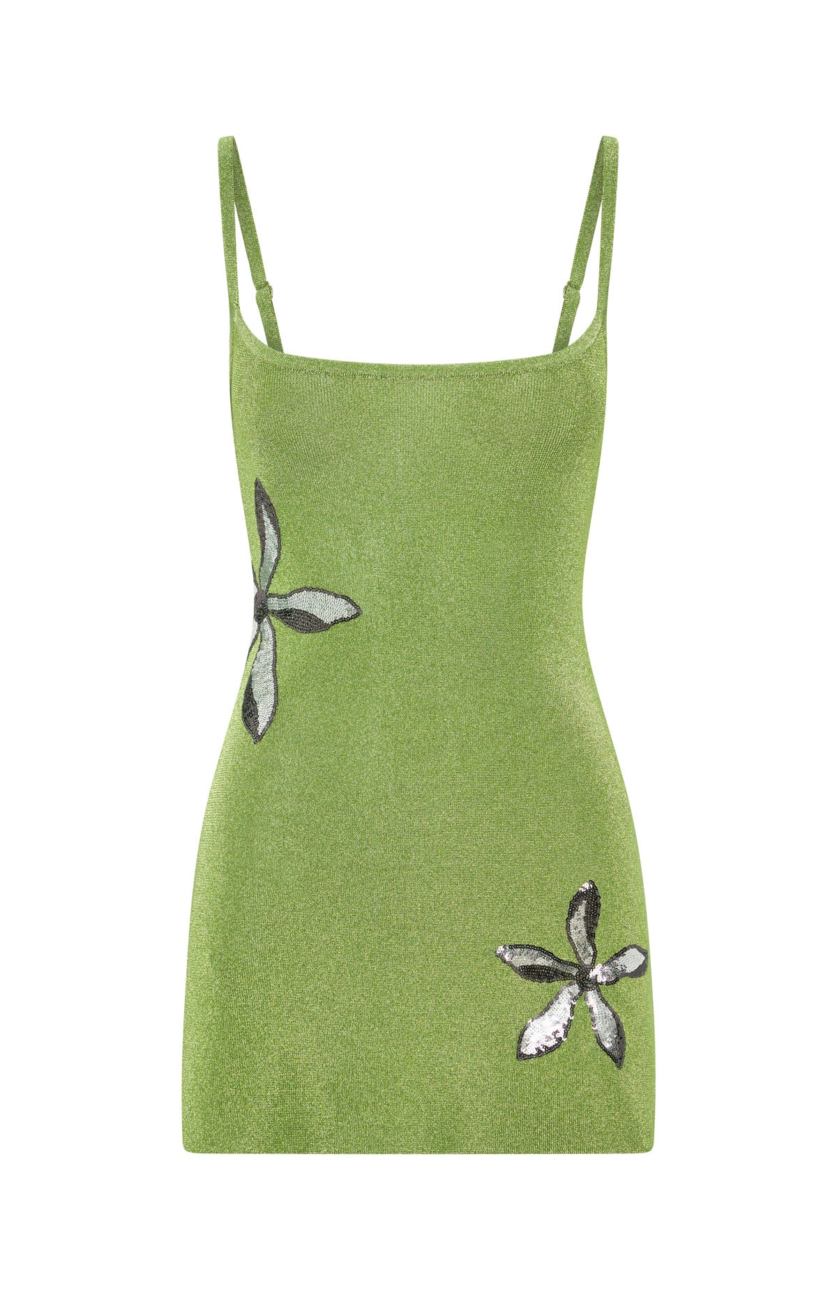 Flirty Fleur Knit Mini Dress Kiwi - Image 7
