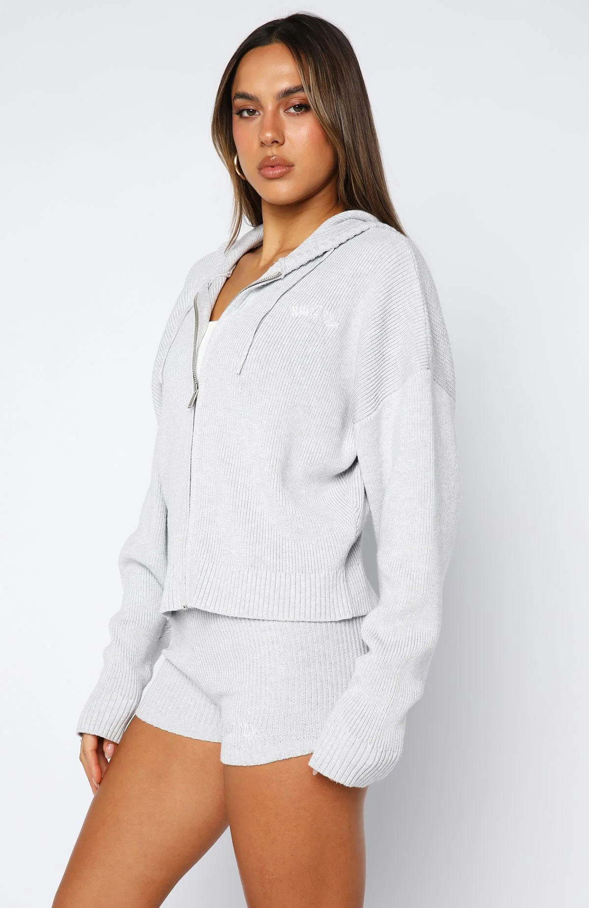 Floating By Knit Shorts Grey Marle - Image 3