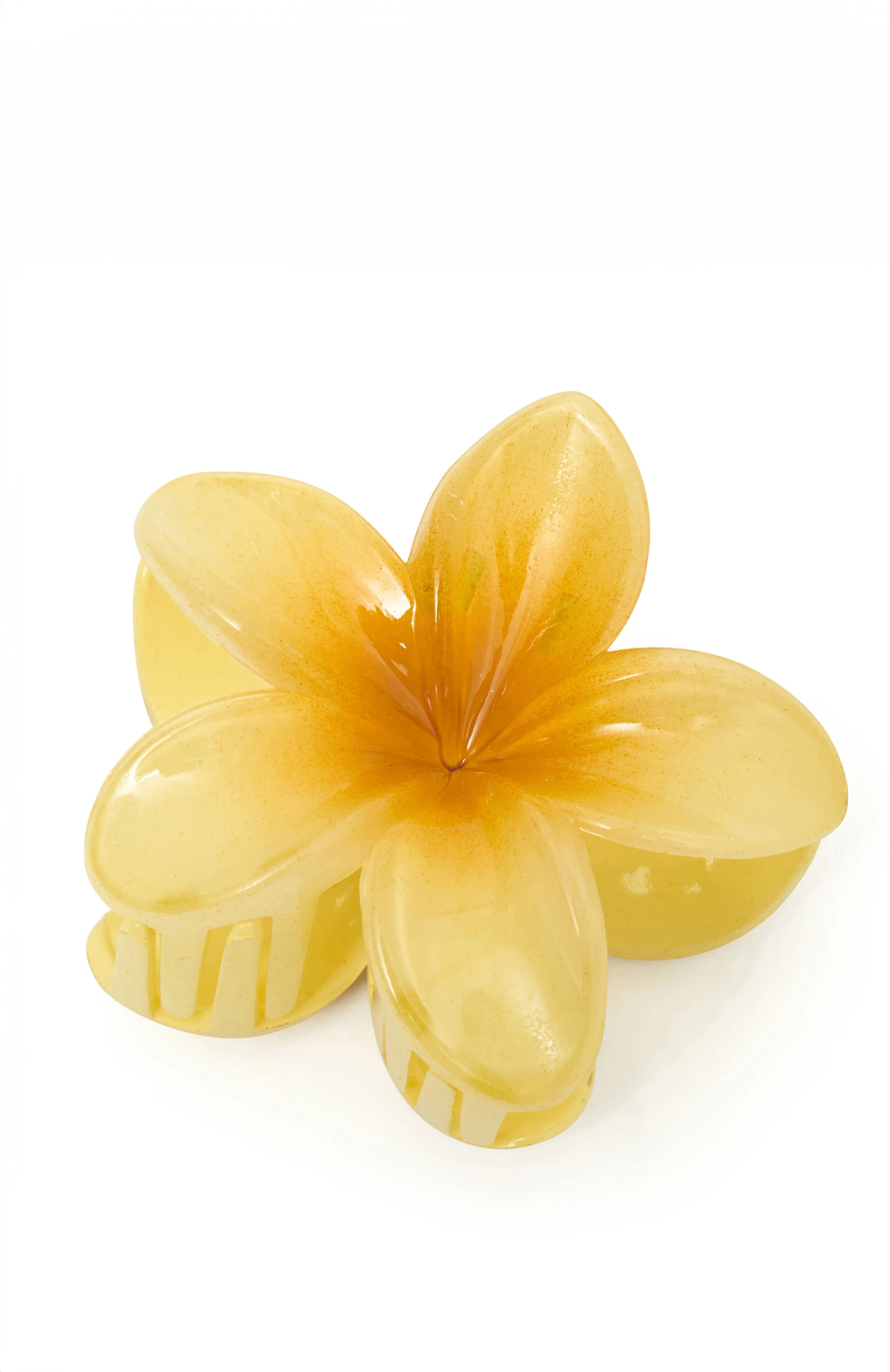 Floral Charm Hair Clip Yellow - Image 3