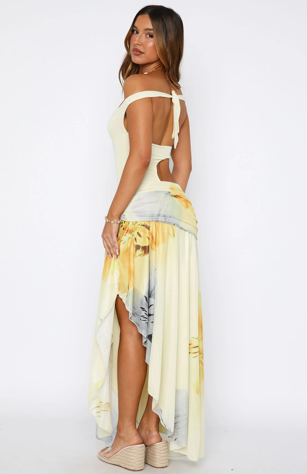 Florence Fling Maxi Dress Lemon Blossom - Image 4