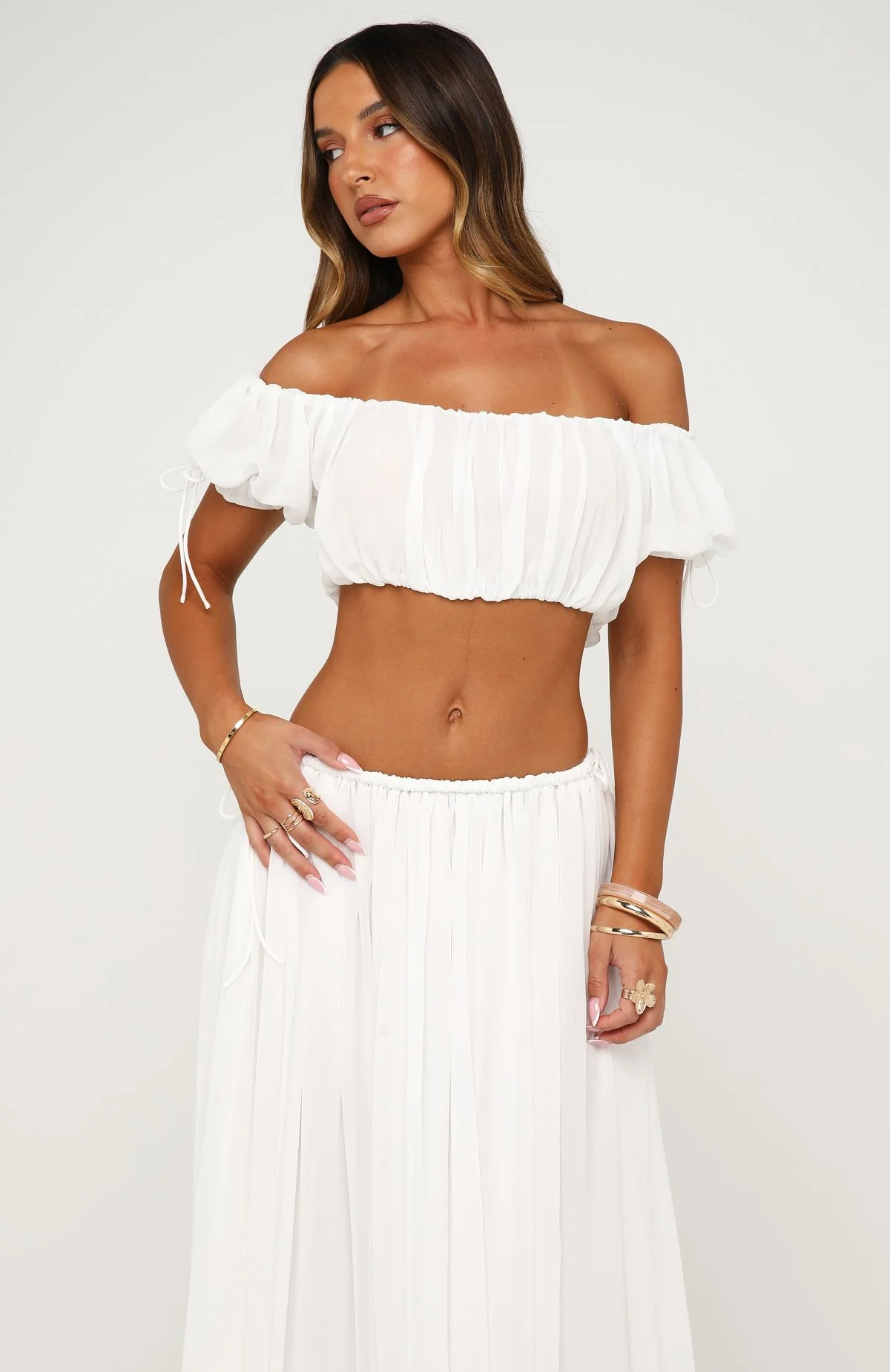 Flounce Flirt Top White - Image 3