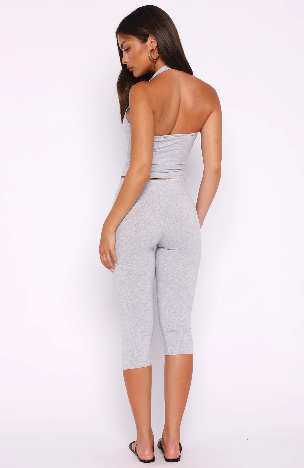 Focus On The Good Capri Pants Grey Marle - Image 5