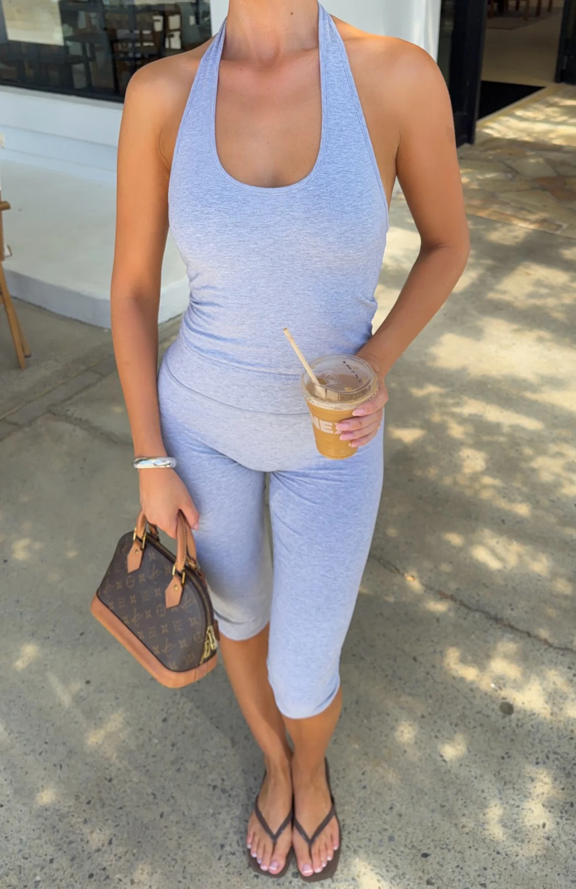 Focus On The Good Capri Pants Grey Marle - Image 7