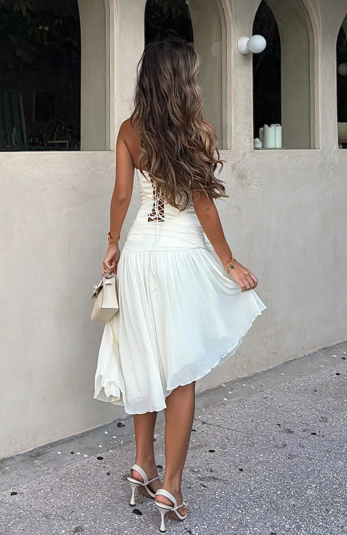 Forever Love Midi Skirt Off White - Image 2