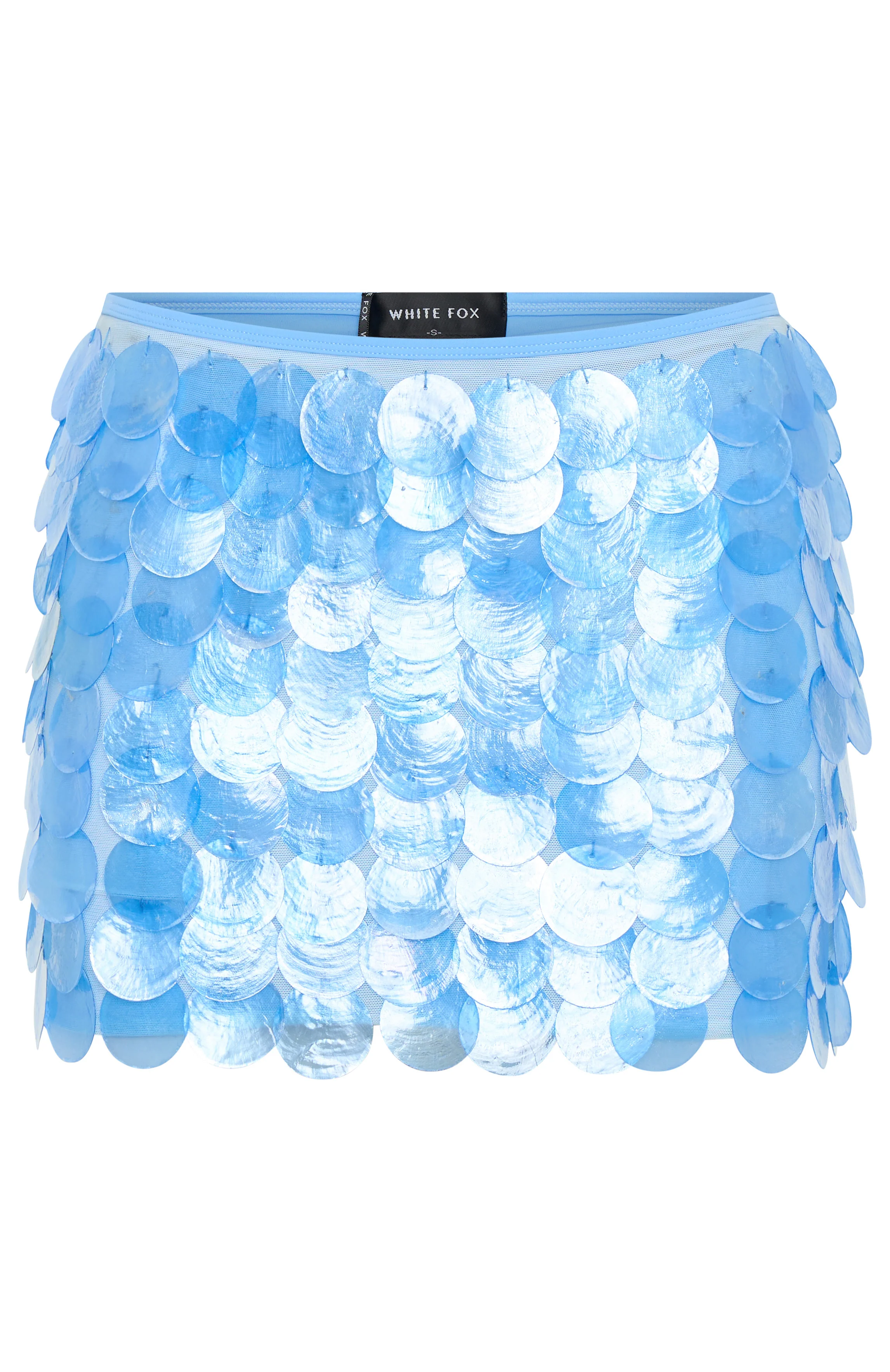 Forgiven Aura Shell Mini Skirt Blue - Image 8