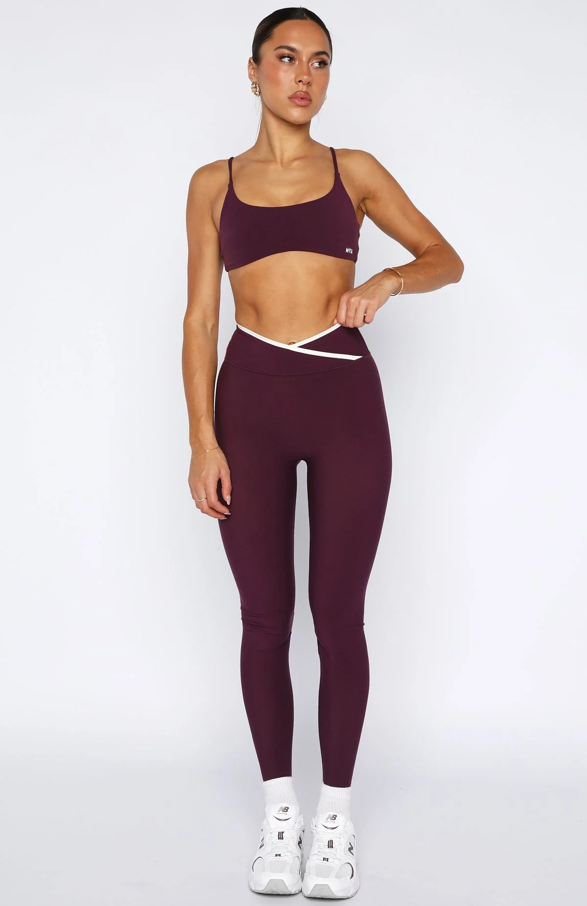 Form Leggings Plum/Cream - Image 2