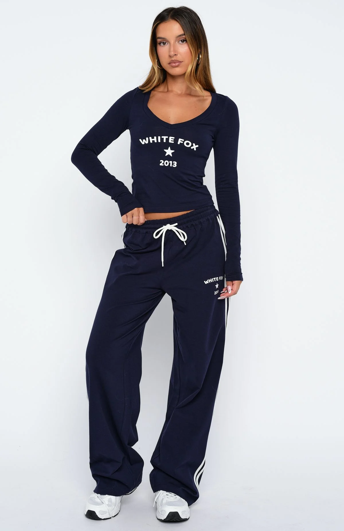 Found You Out Long Sleeve Top Navy - Image 5