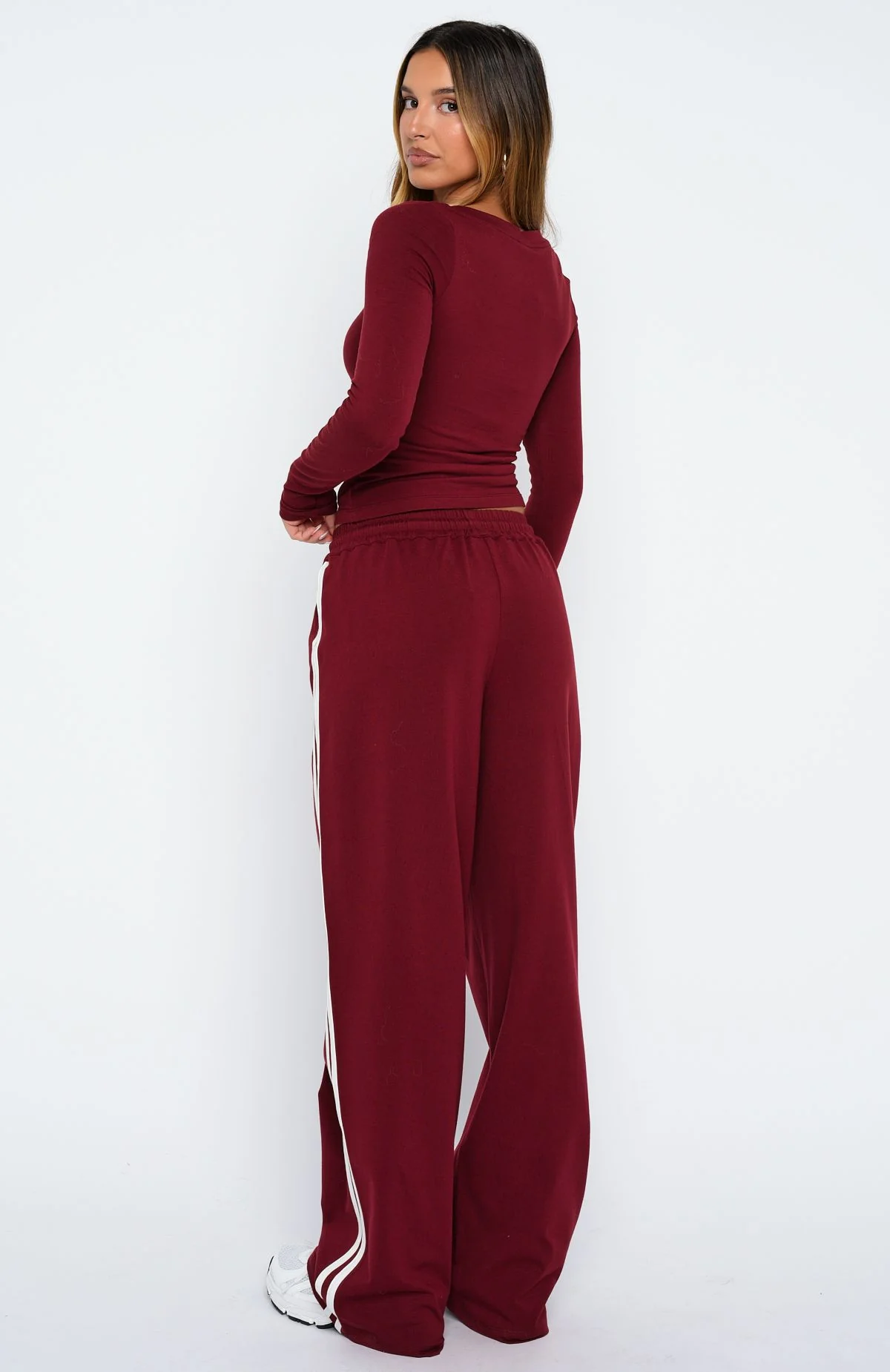 Found You Out Track Pants Burgundy - Image 4