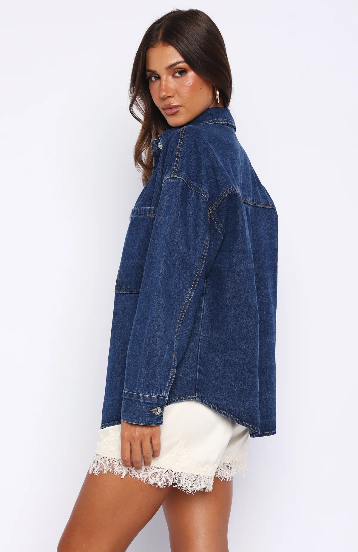 Freedom Of Love Denim Shirt Dark Blue - Image 4