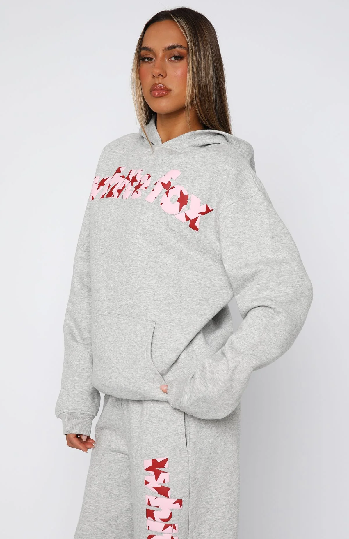 From The Archives Jaxx Oversized Hoodie Dark Grey Marle - Image 4
