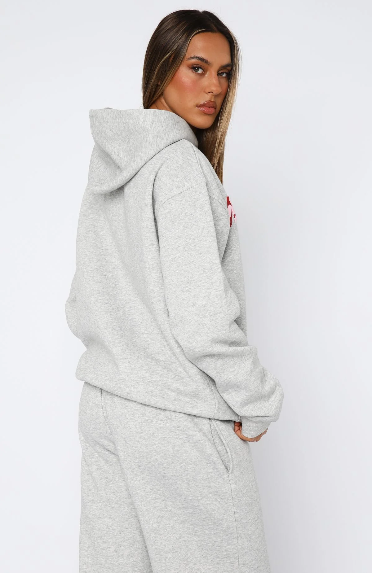 From The Archives Jaxx Oversized Hoodie Dark Grey Marle - Image 5