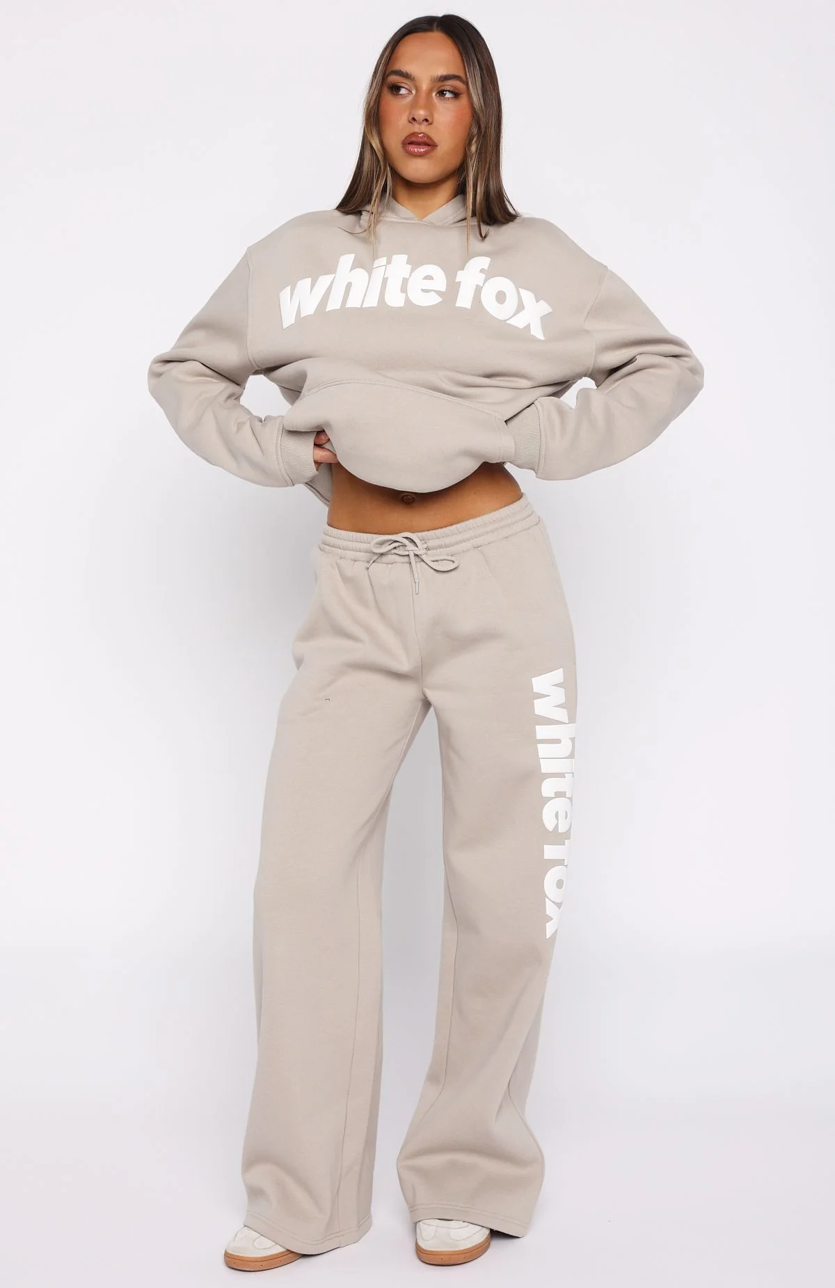 From The Archives Kenzie Wide Leg Sweatpants Moon - Image 2