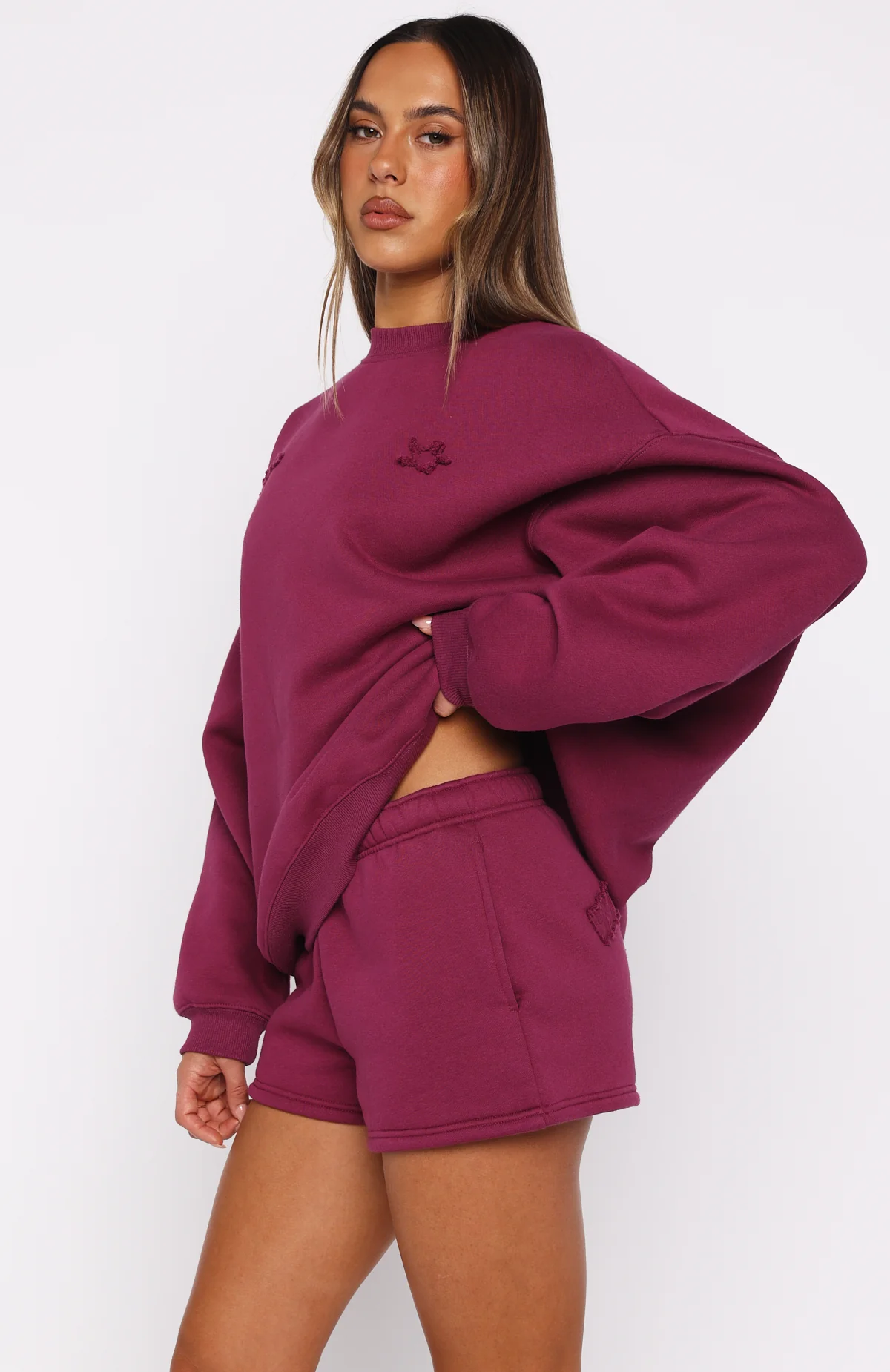 From The Archives Lexi Lounge Shorts Berry - Image 3