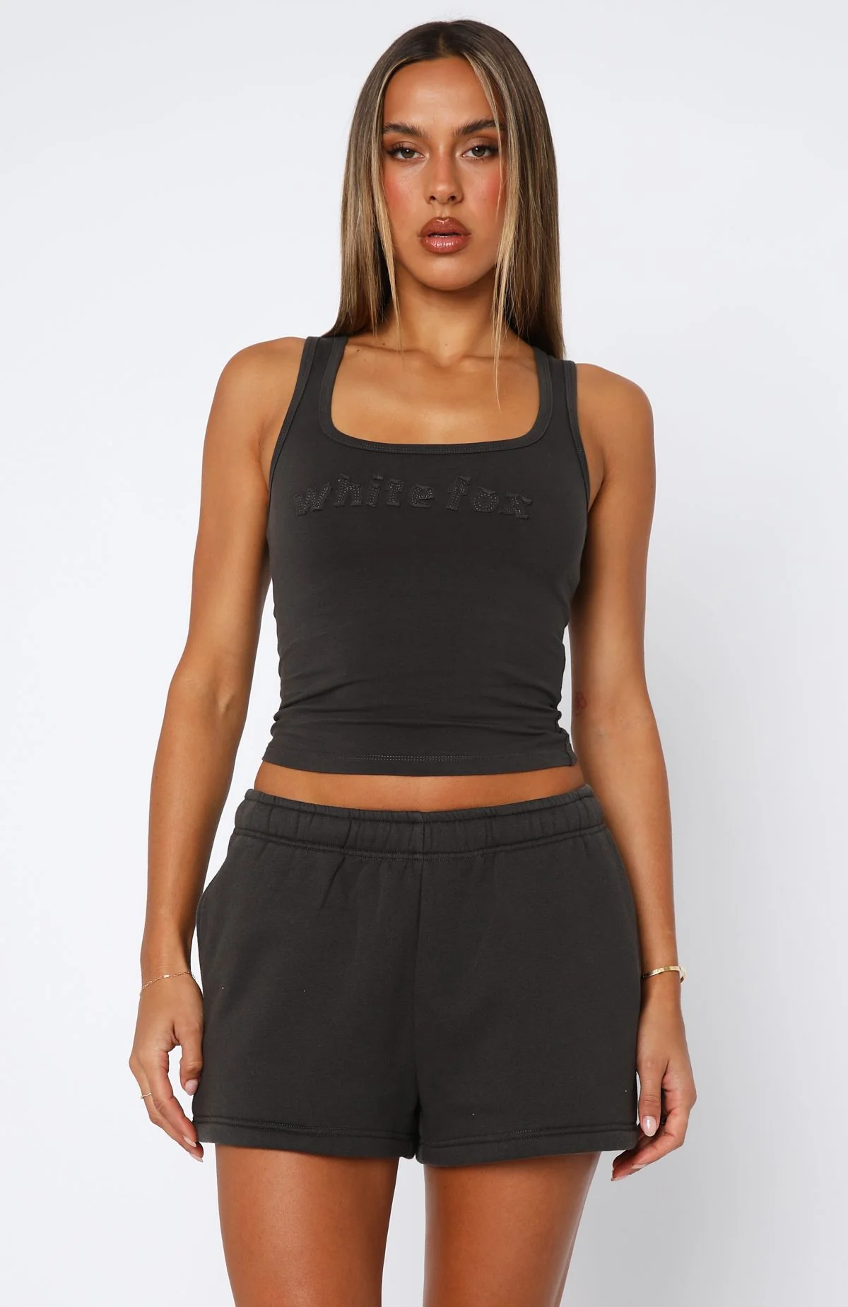 From The Archives Lexi Lounge Shorts Charcoal - Image 2