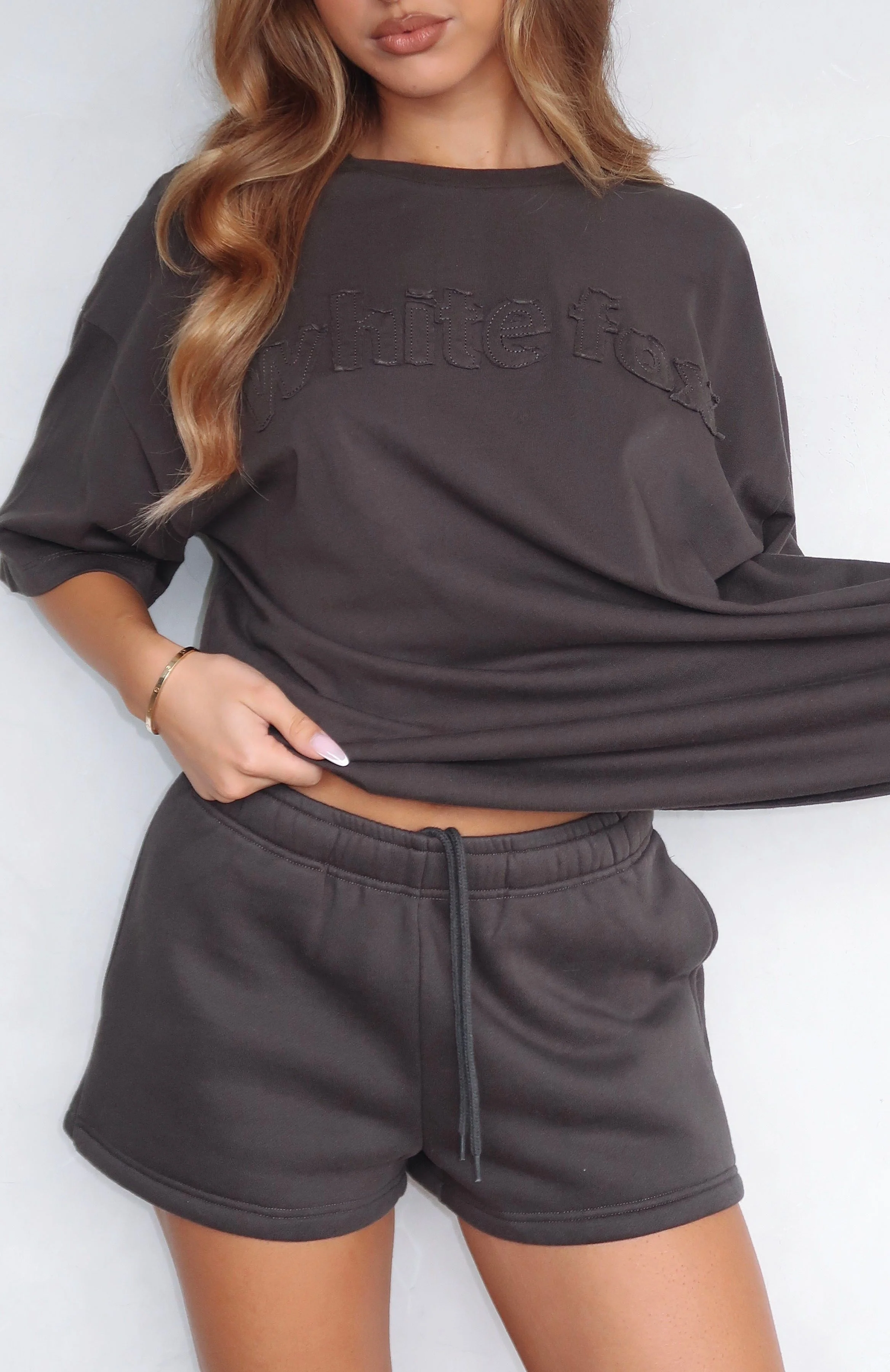 From The Archives Lexi Lounge Shorts Charcoal - Image 6
