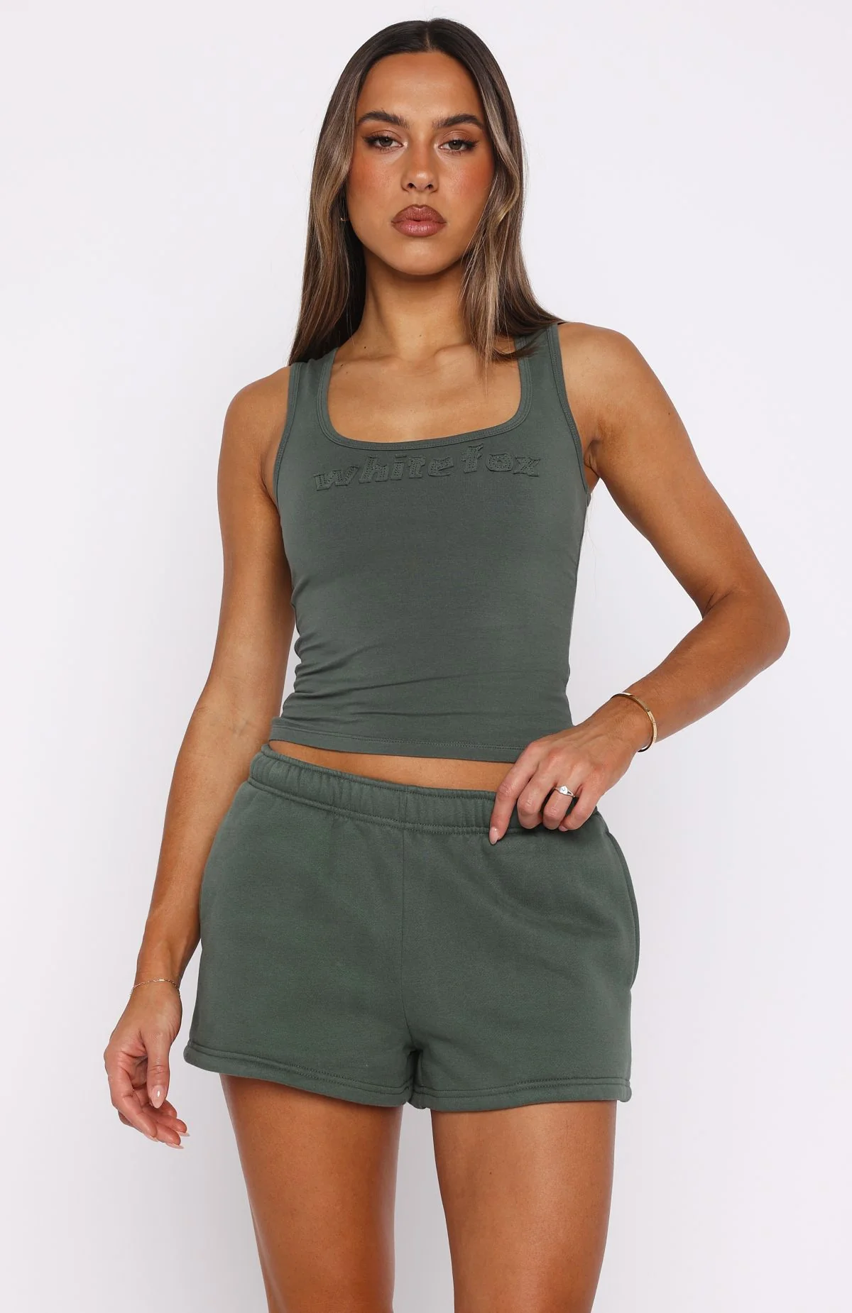 From The Archives Lexi Lounge Shorts Khaki - Image 2