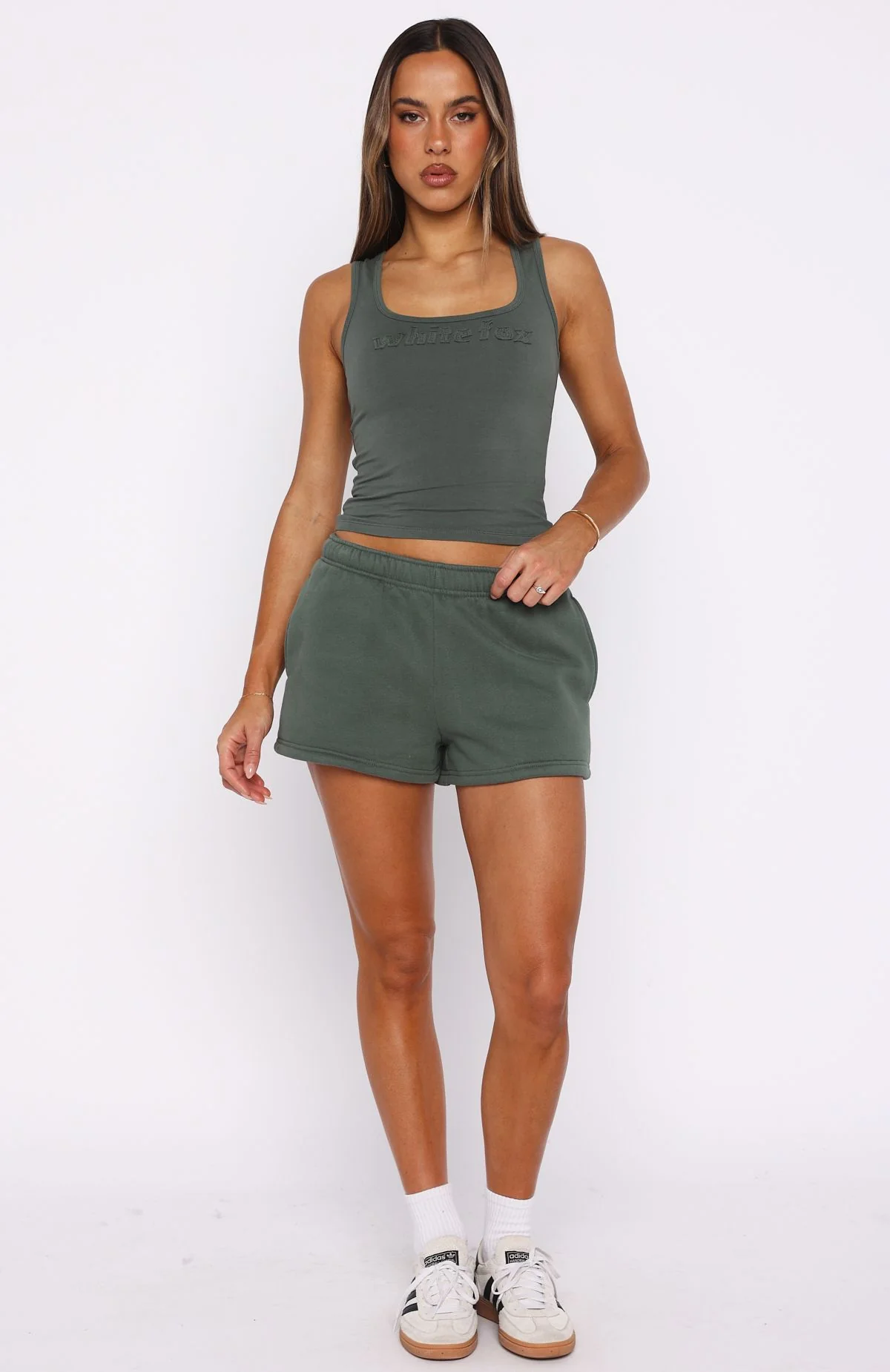 From The Archives Lexi Lounge Shorts Khaki - Image 5