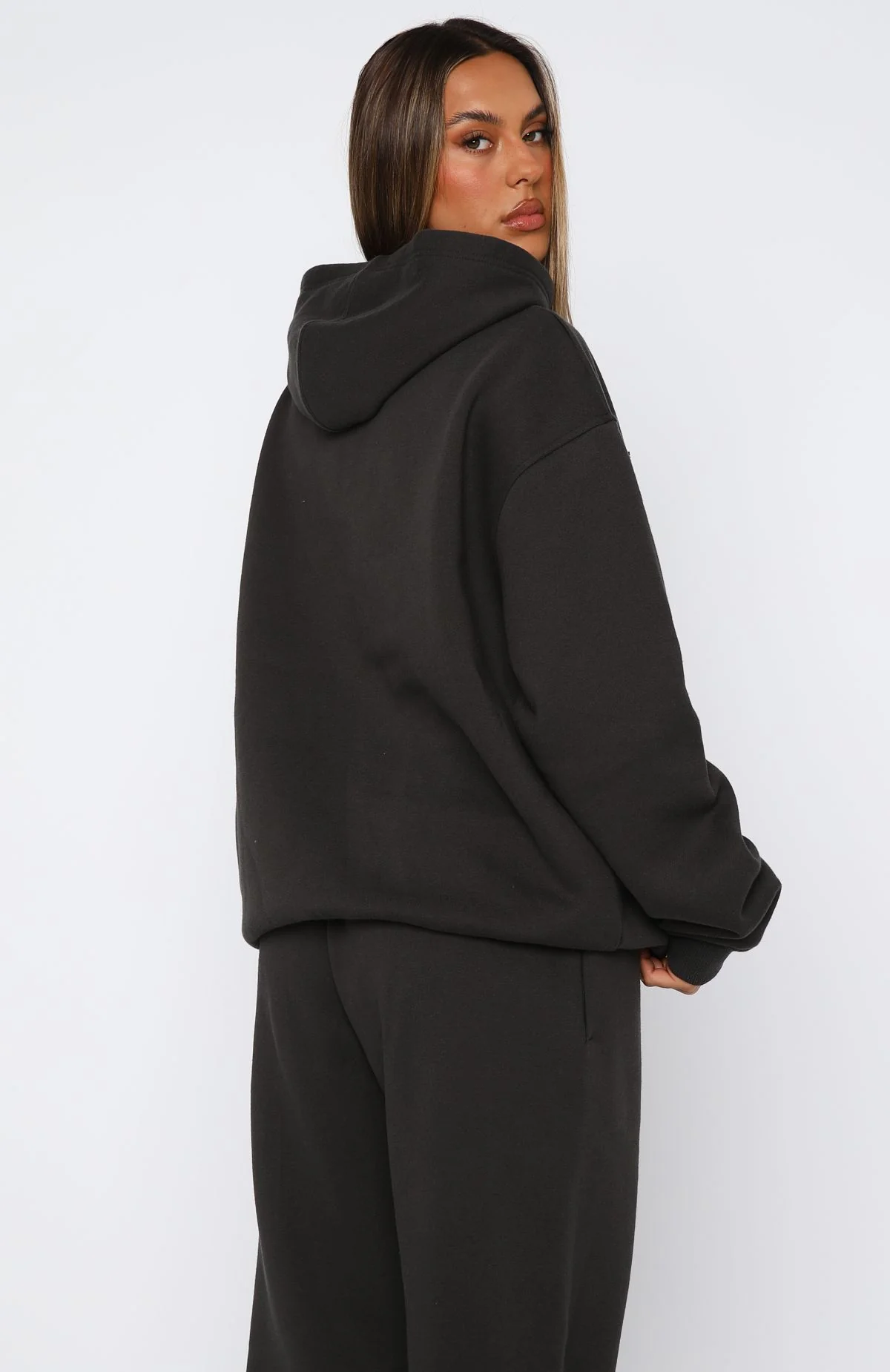 From The Archives Lexi Oversized Hoodie Charcoal - Image 4