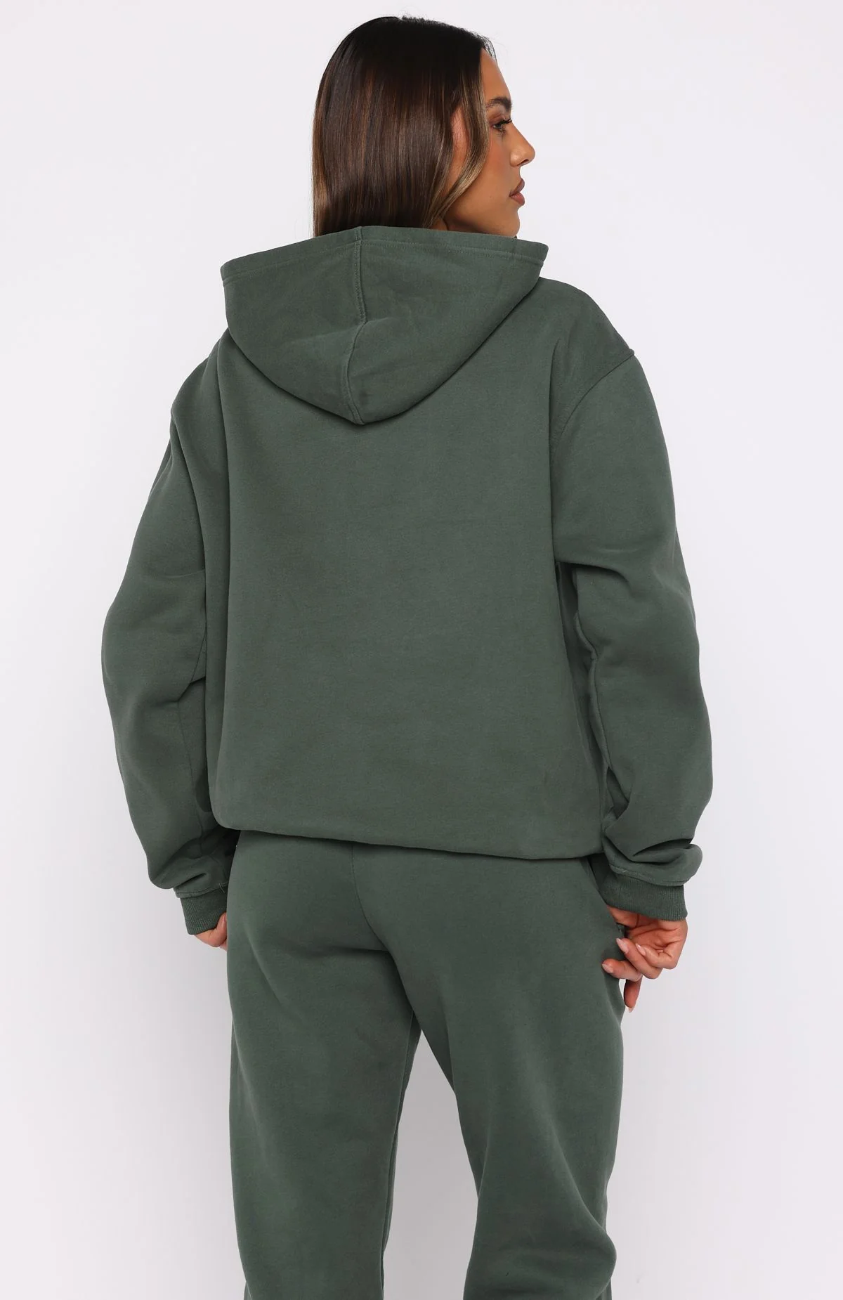 From The Archives Lexi Oversized Hoodie Khaki - Image 4