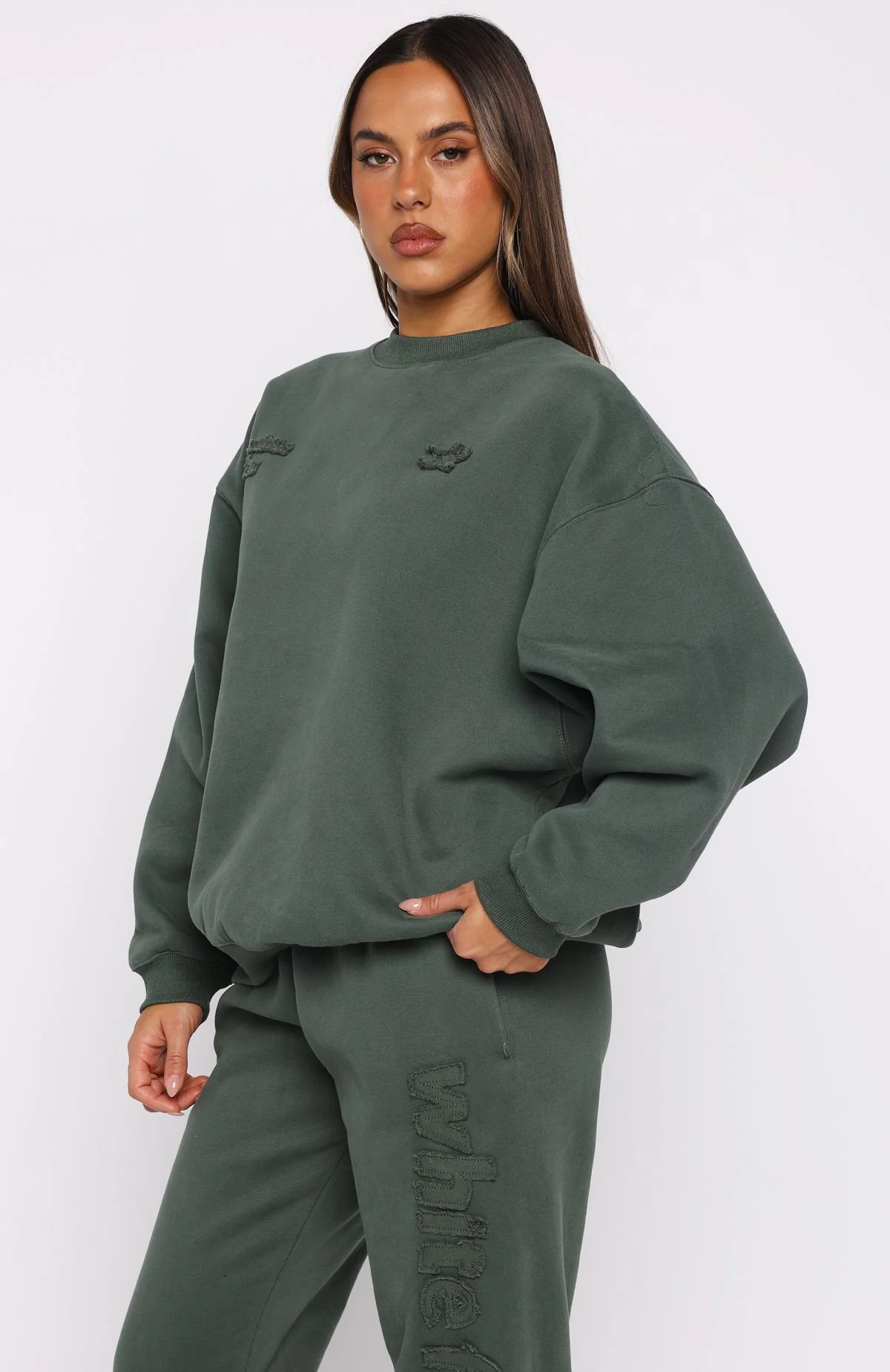 From The Archives Lexi Oversized Sweater Khaki - Image 4
