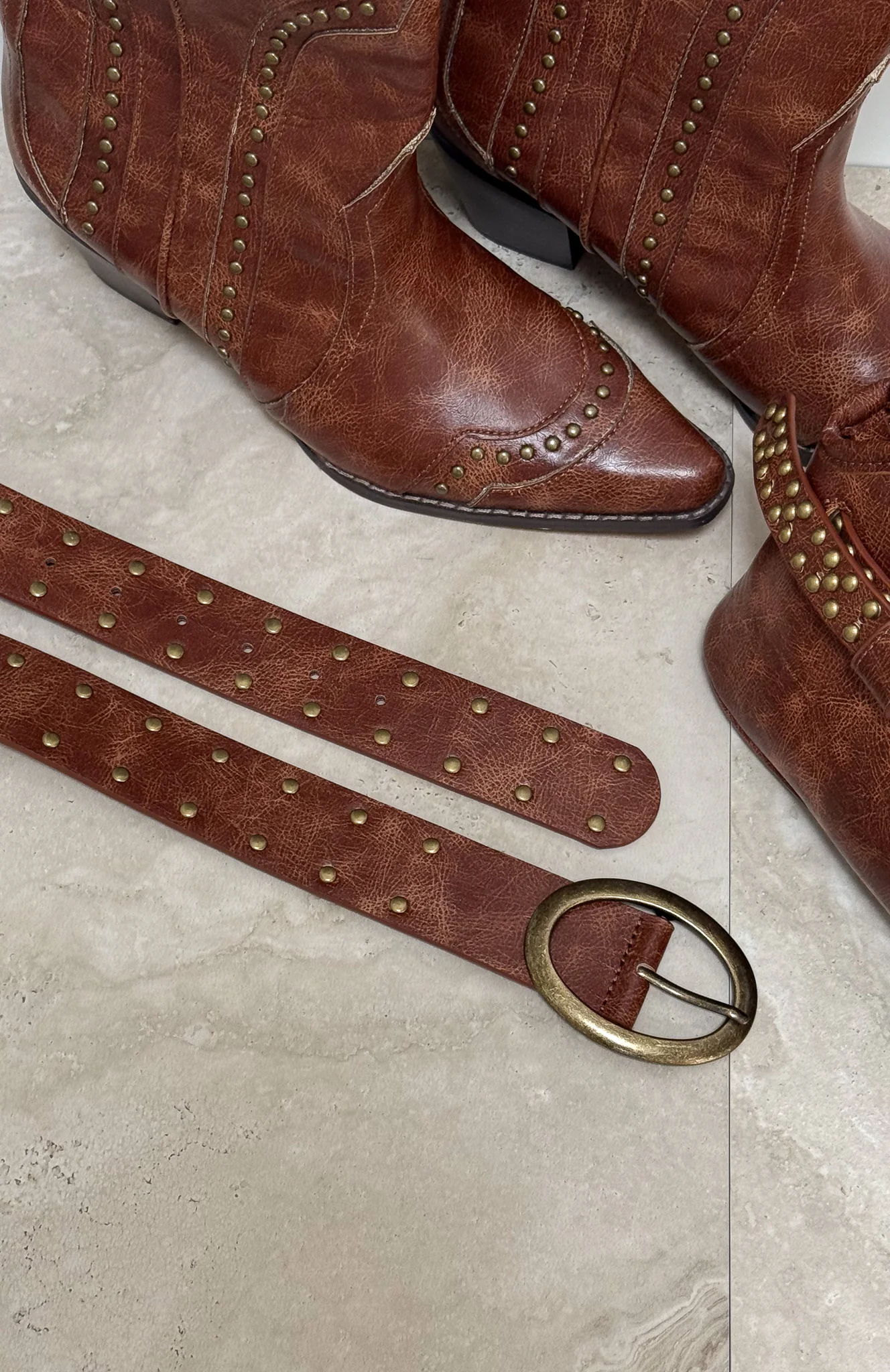 Gelina Belt Vintage Gold/Tan - Image 6