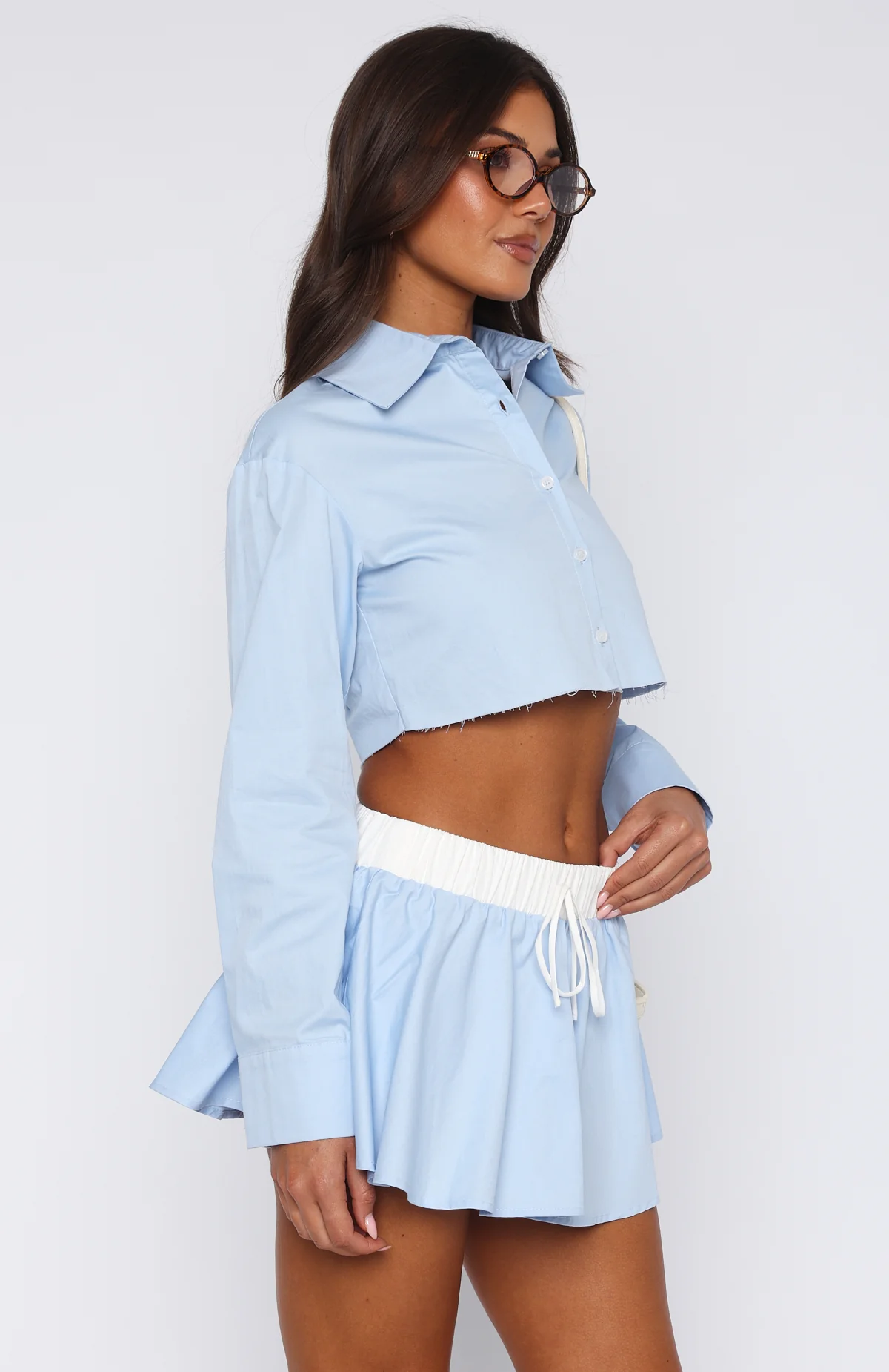Getting Out Of Hand Mini Skort Blue - Image 3