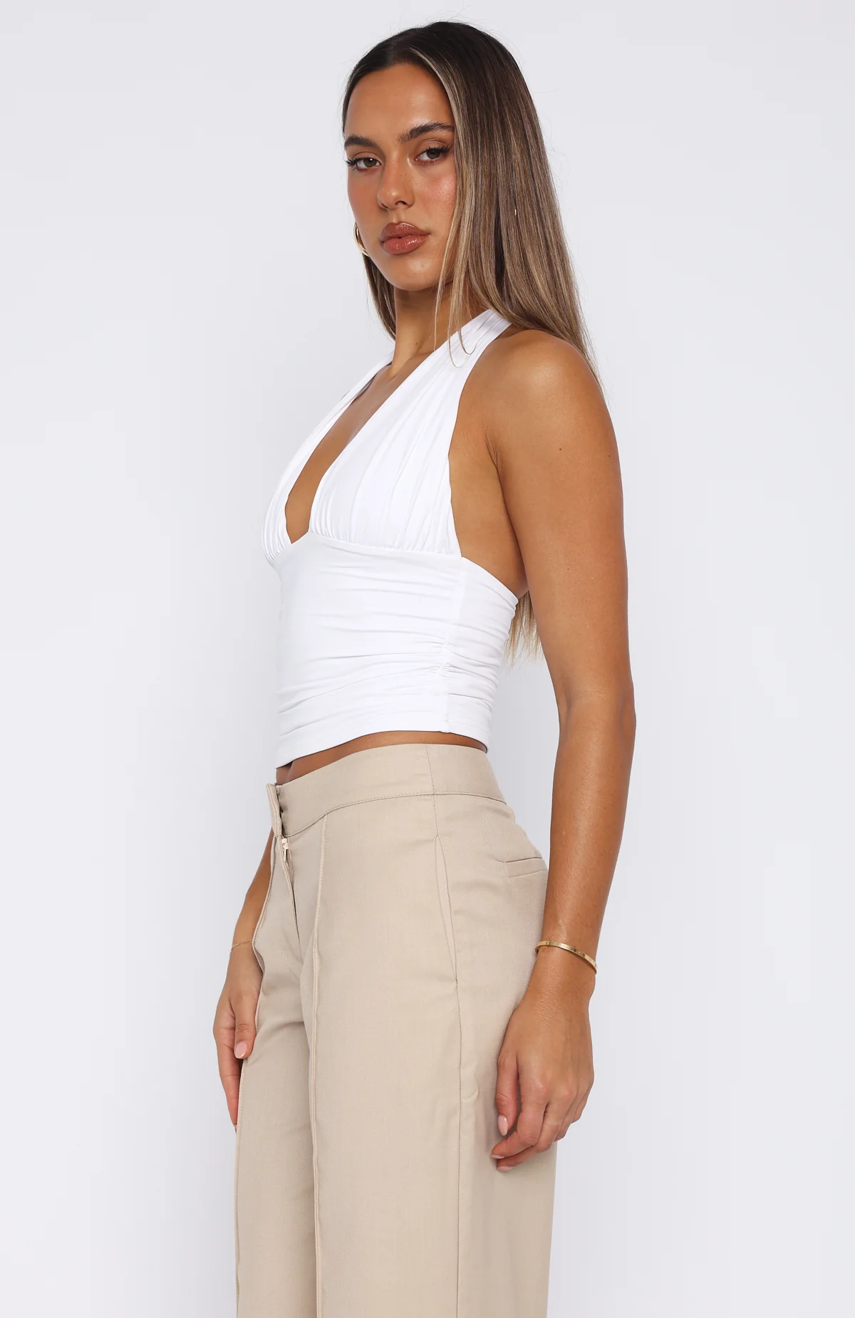 Girl's Weekend Halter Top White - Image 3