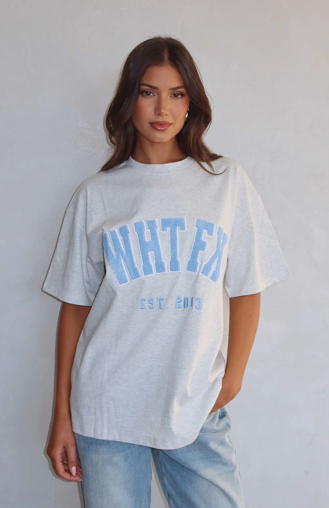 Give It Away Oversized Tee Grey Marle - Image 7