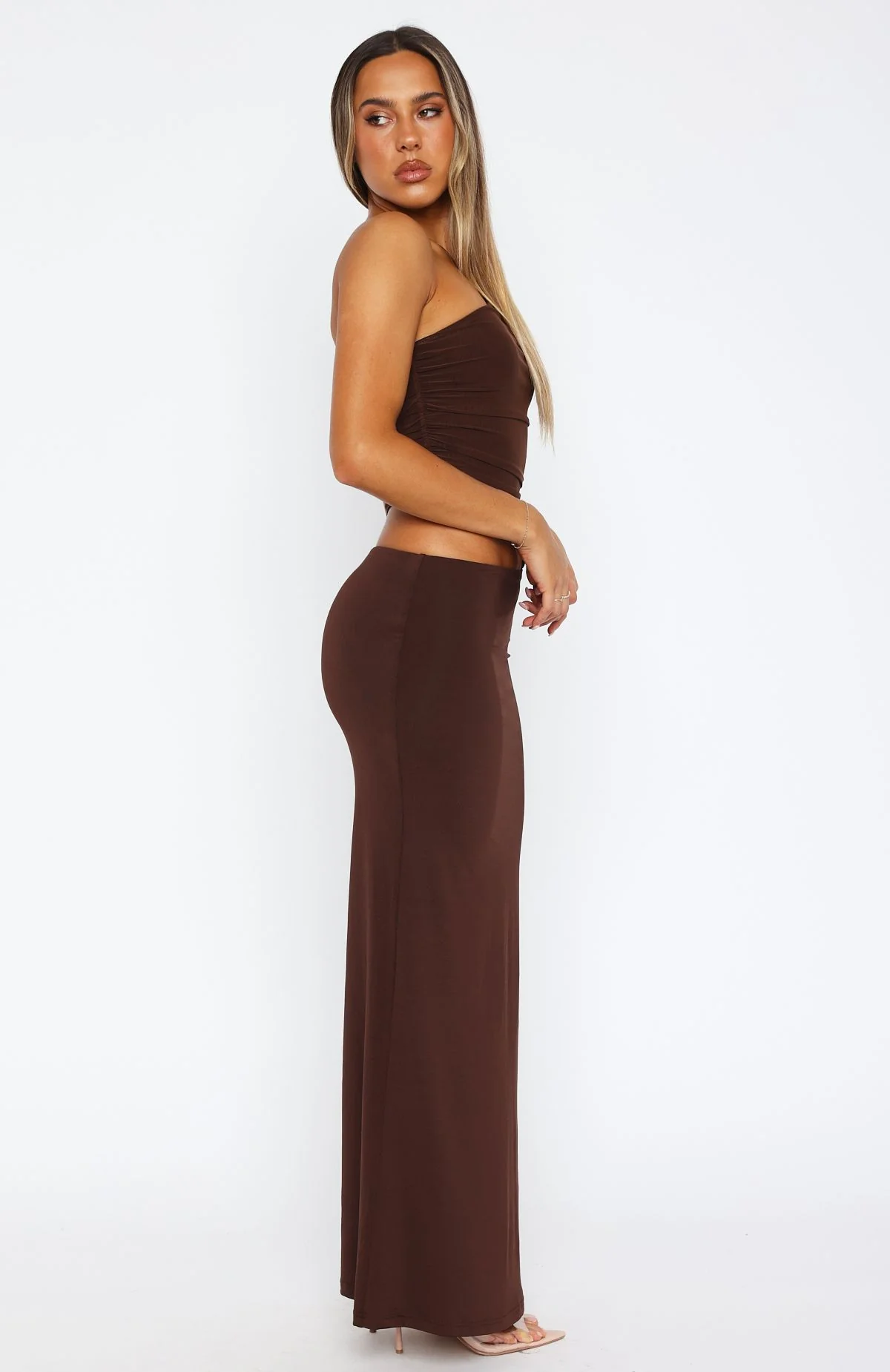 Give Me The Chance Maxi Dress Chocolate - Image 3