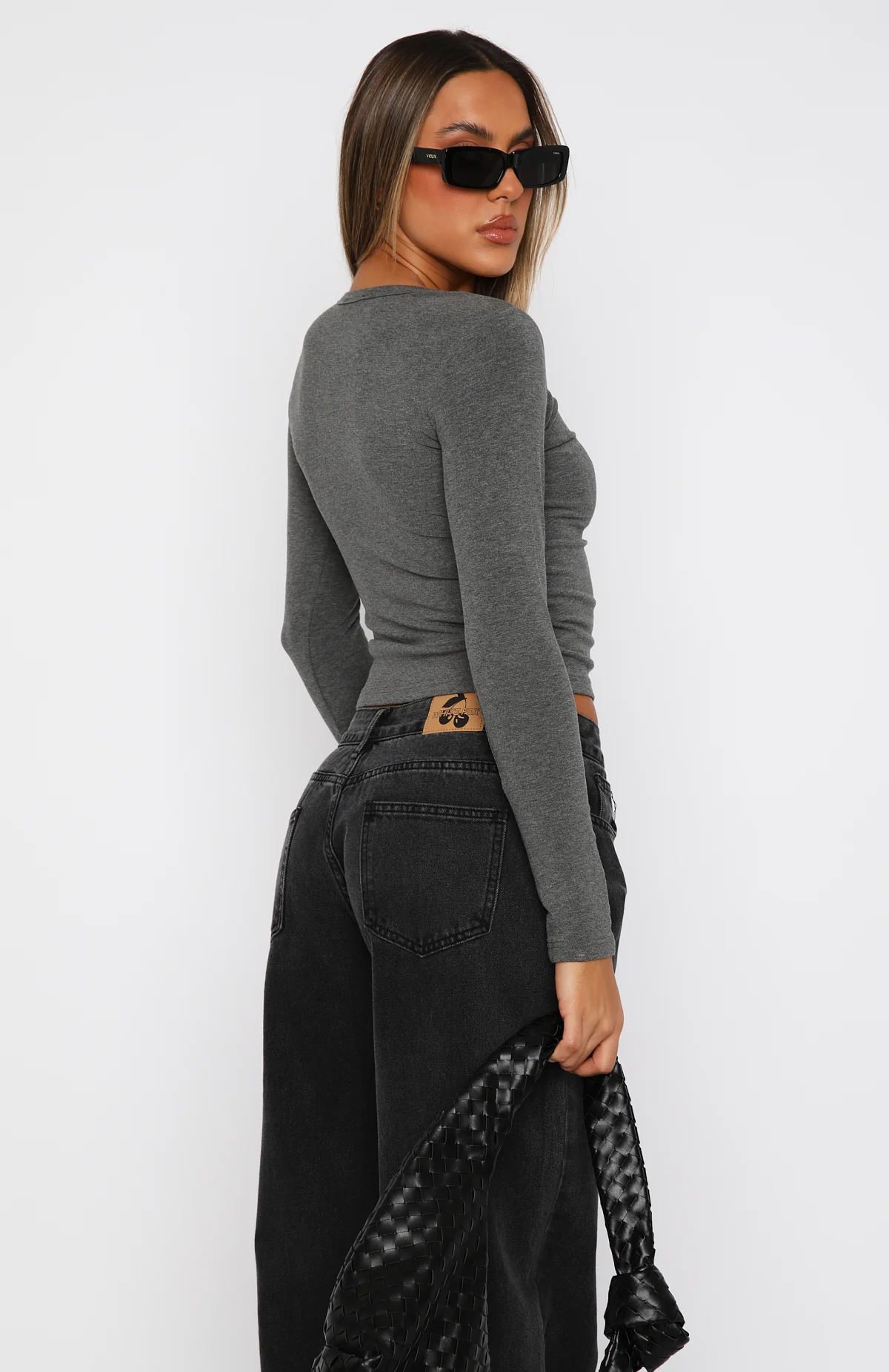 Give Me The Details Long Sleeve Top Ash - Image 3