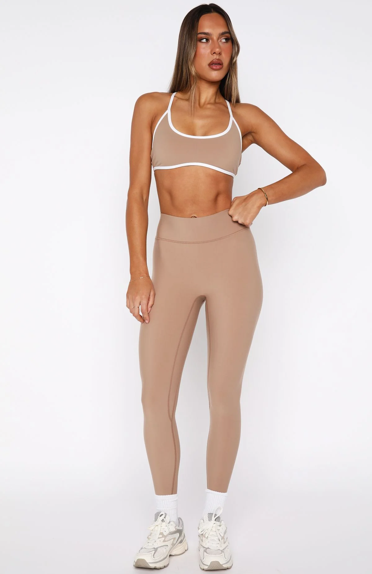 Go Getter High Waisted Leggings Caramel - Image 2